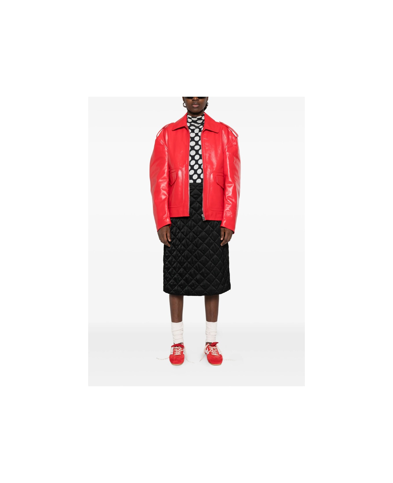 Fiorucci Leather Outerwear - RED
