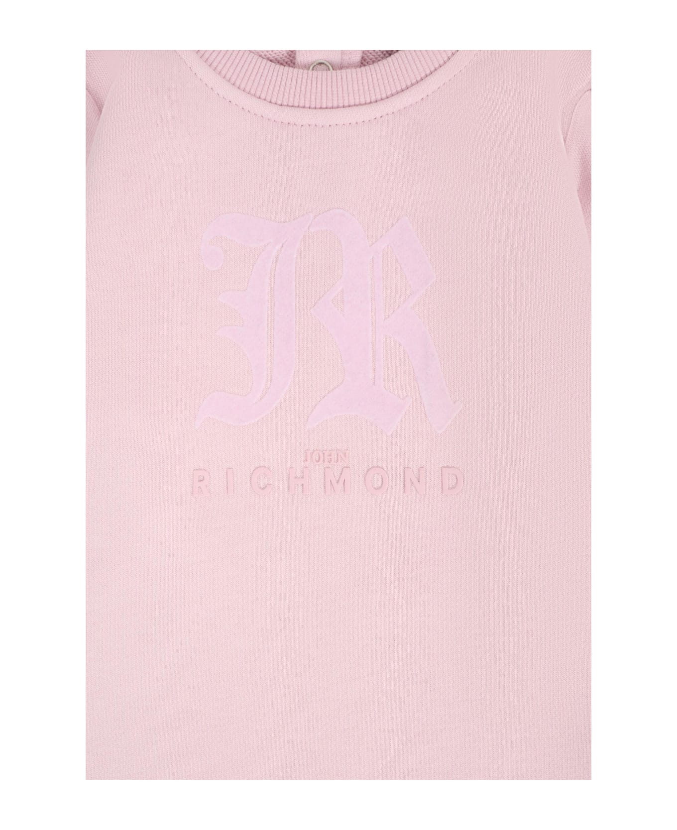 Richmond Lilac Dress For Baby Girl With Logo - Lilac