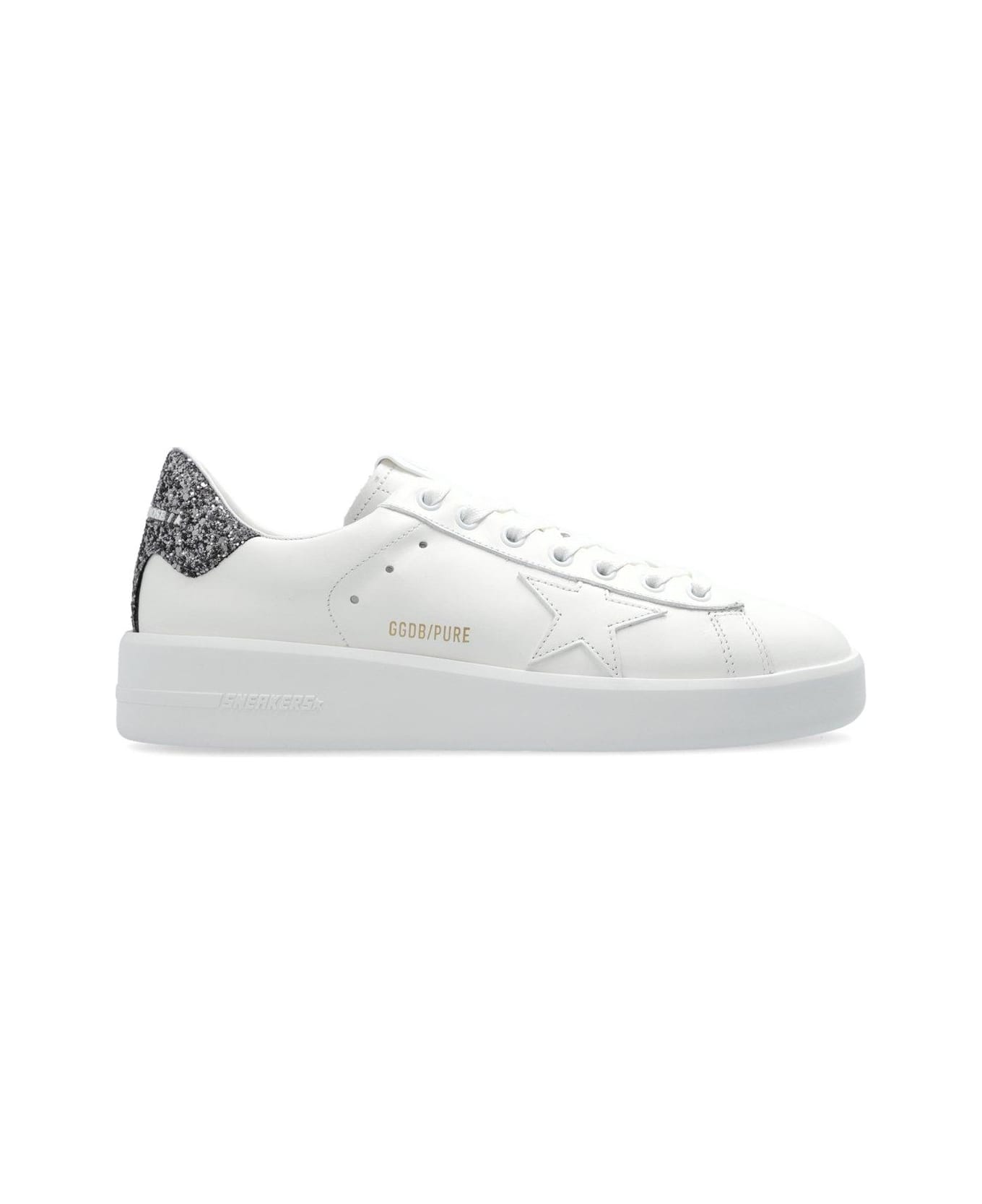 Golden Goose Purestar Glittered Lace-up Sneakers