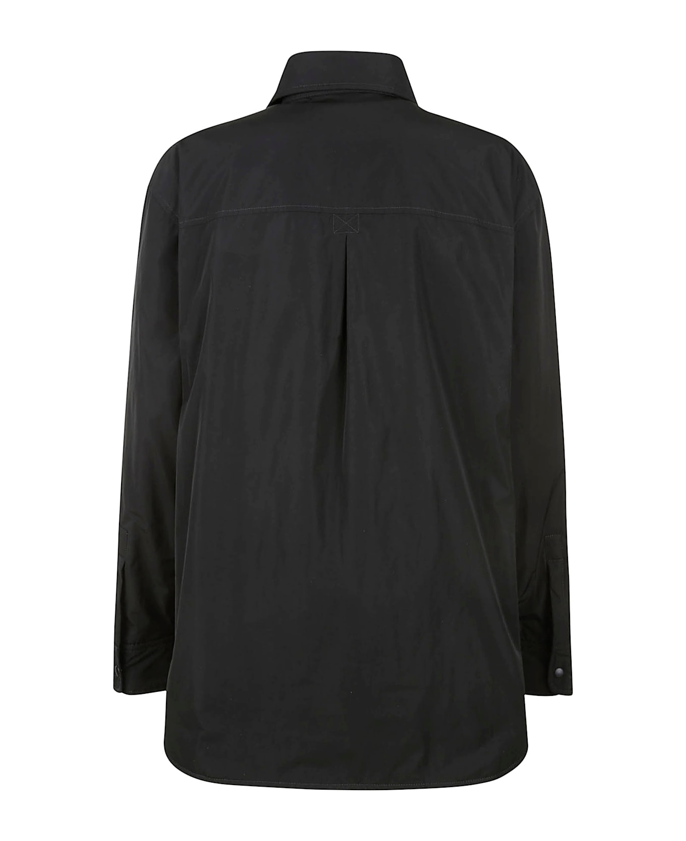 Aspesi Patched Chest Pocket Two-buttons Shirt - Black