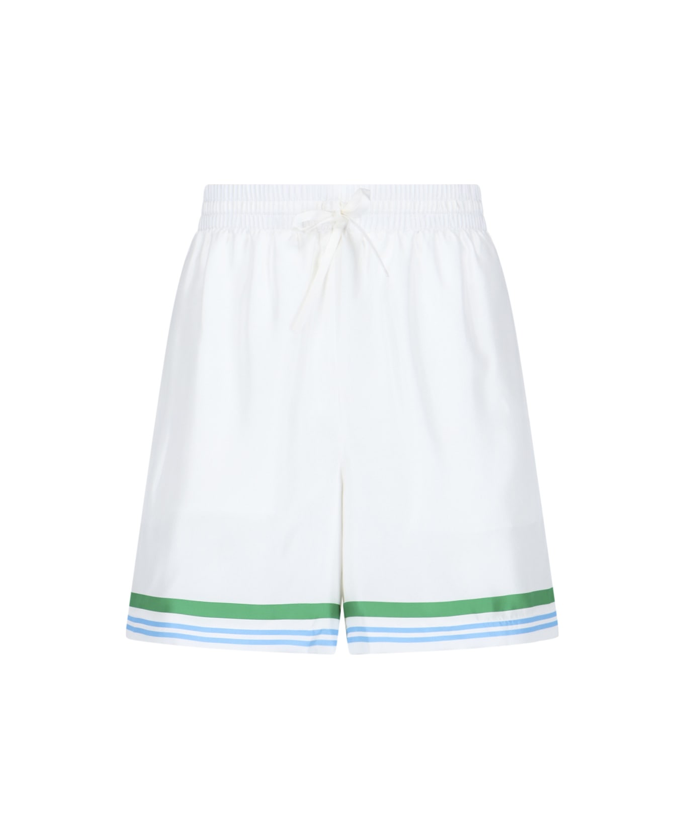 Casablanca 'le Jen Coloré' Silk Shorts - White