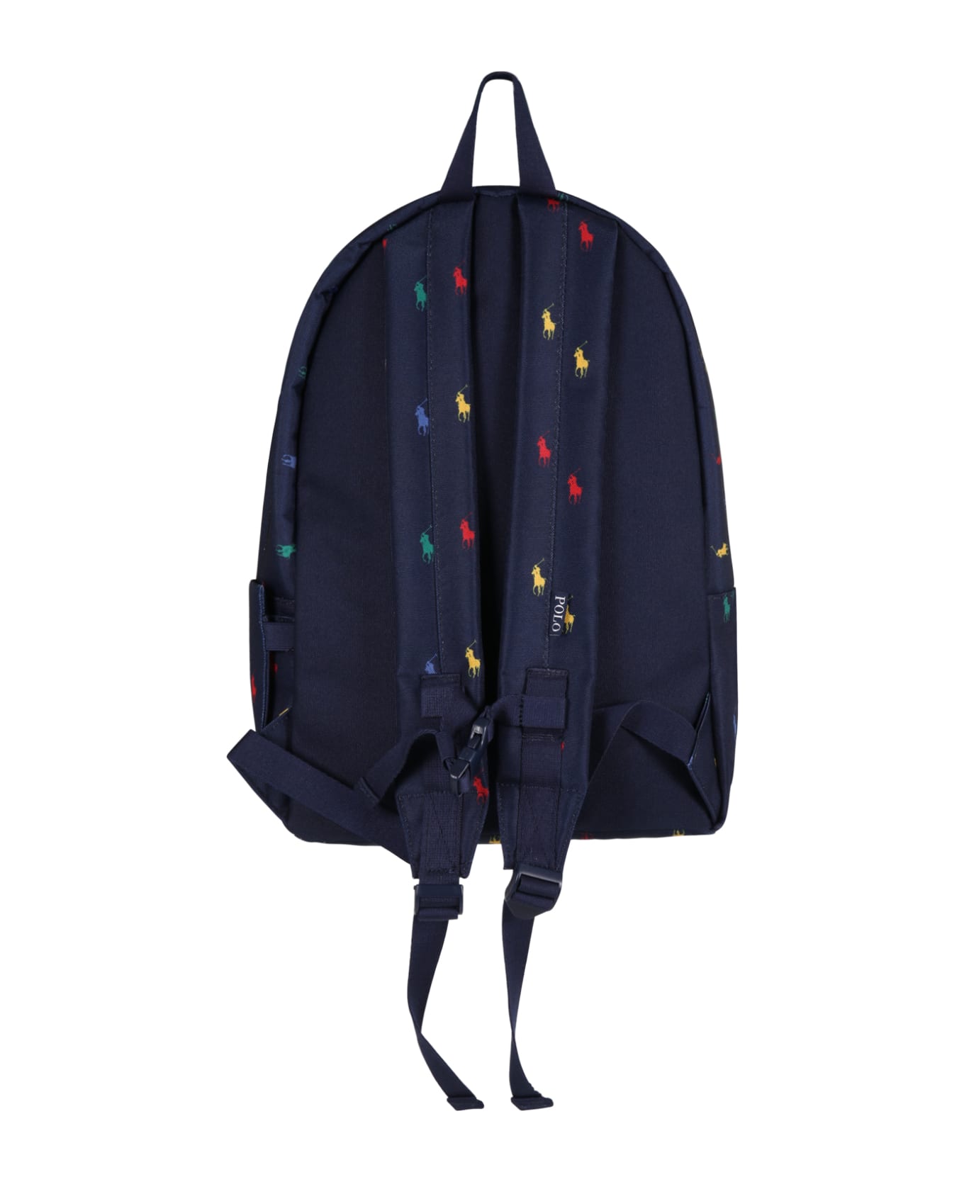 Ralph Lauren Blue Backpack For Kids With Pony Logos - Blue アクセサリー＆ギフト