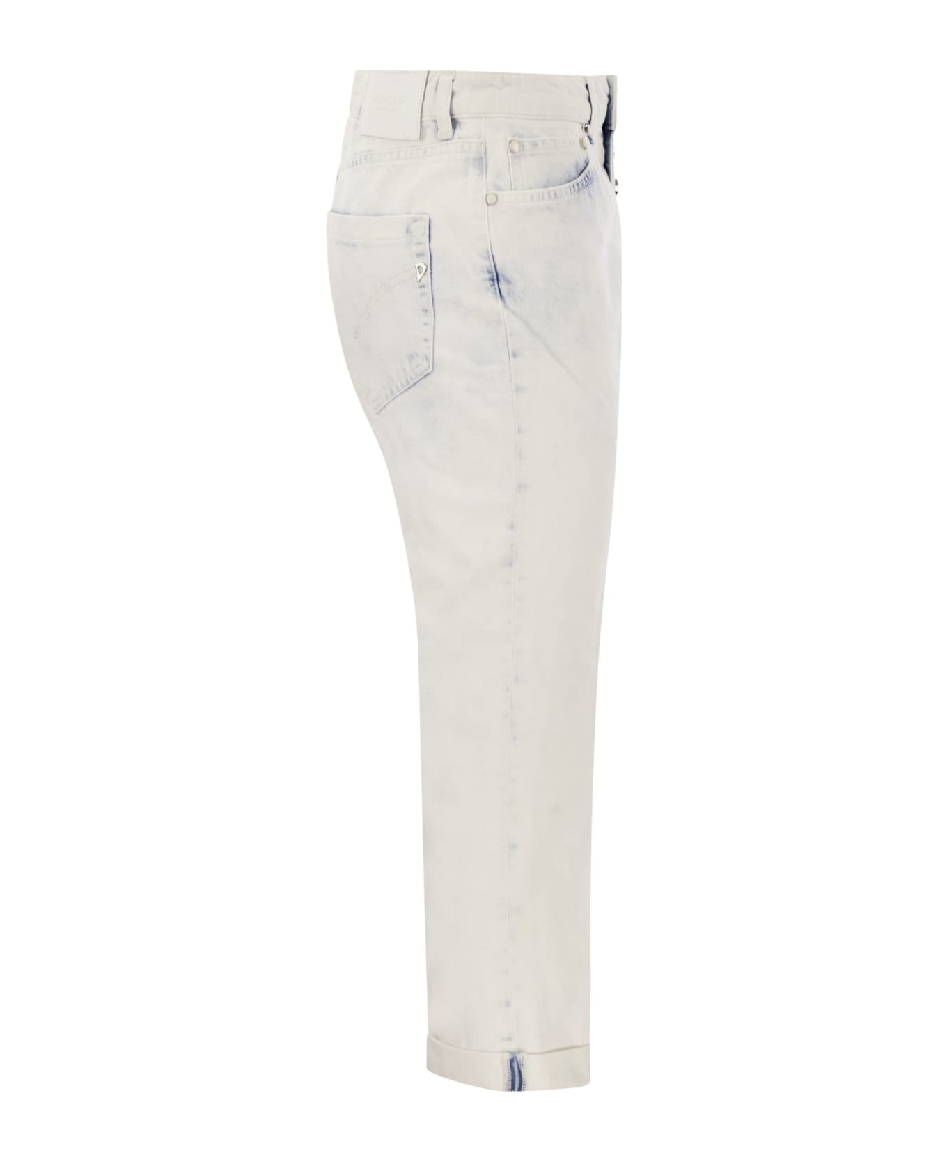 Dondup Koons - Loose Jeans With Jewelled Buttons - White ボトムス