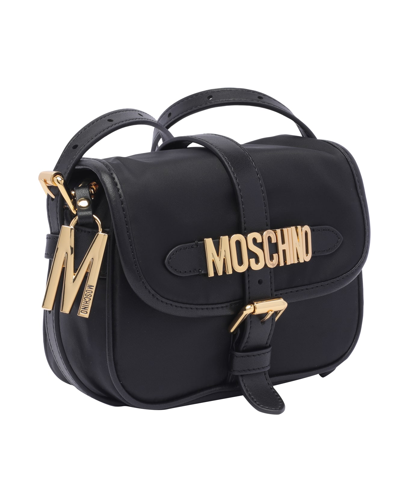 Moschino Lettering Logo Crossbody Bag - Black ショルダーバッグ