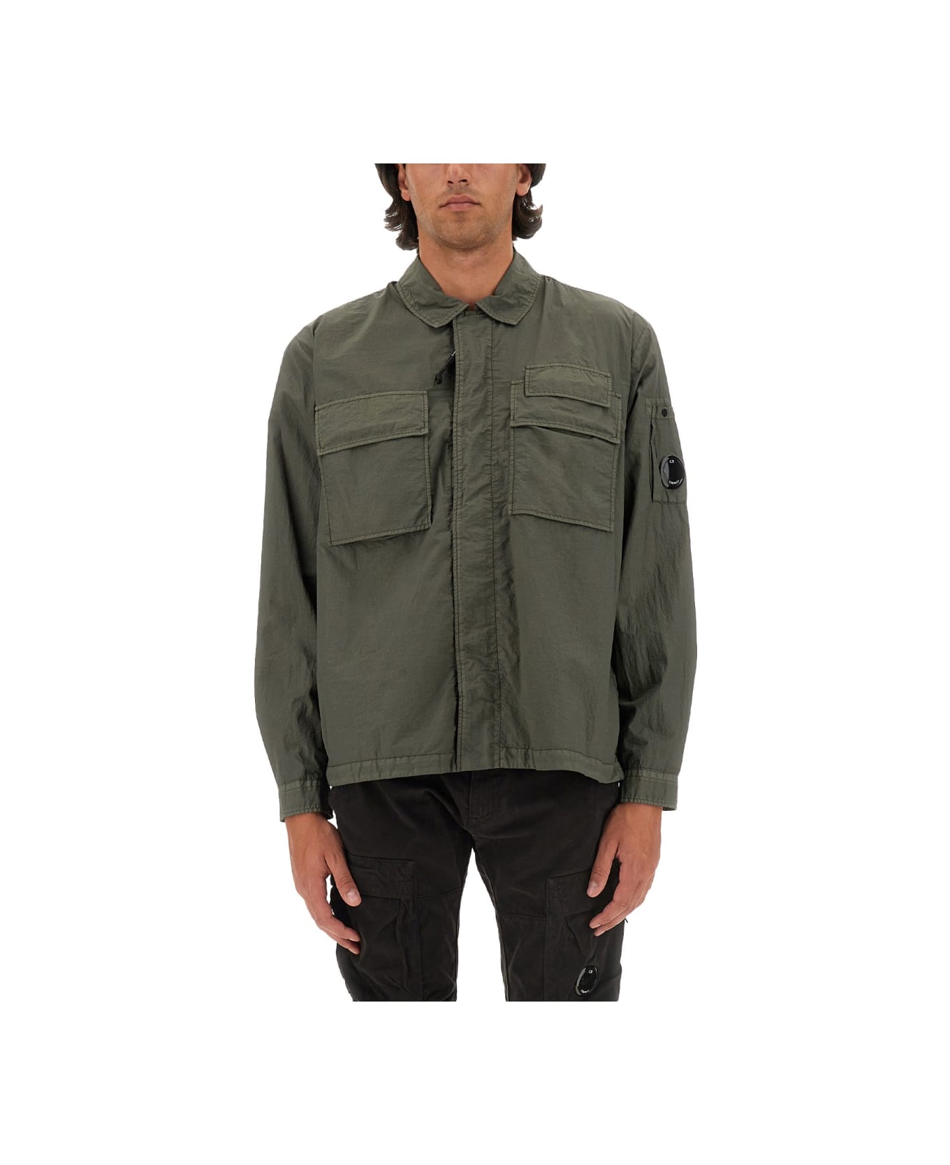 C.P. Company Shirt With Logo - GRAPELEAF