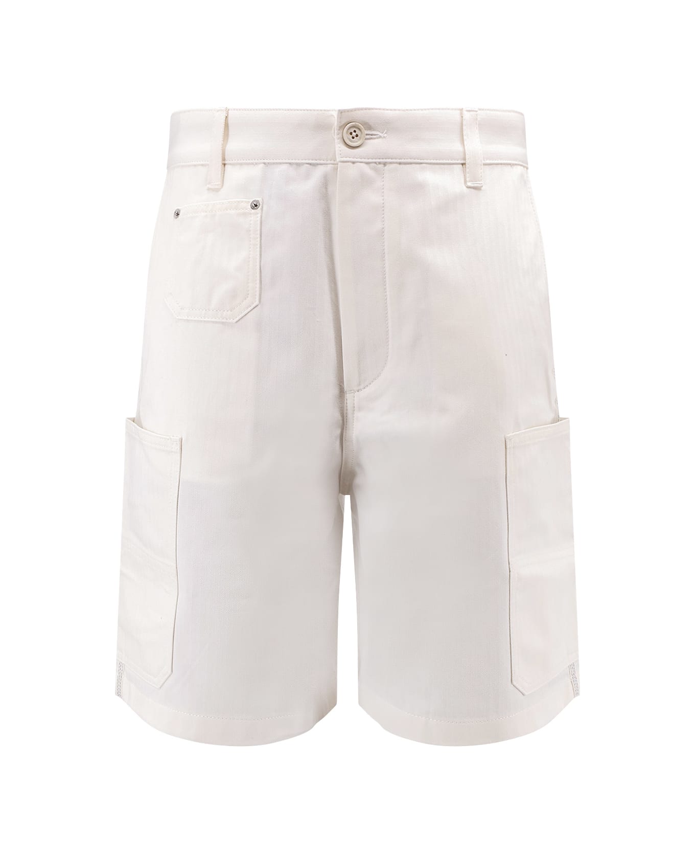 Givenchy Cotton Bermuda Shorts With Logo Embroidery - White