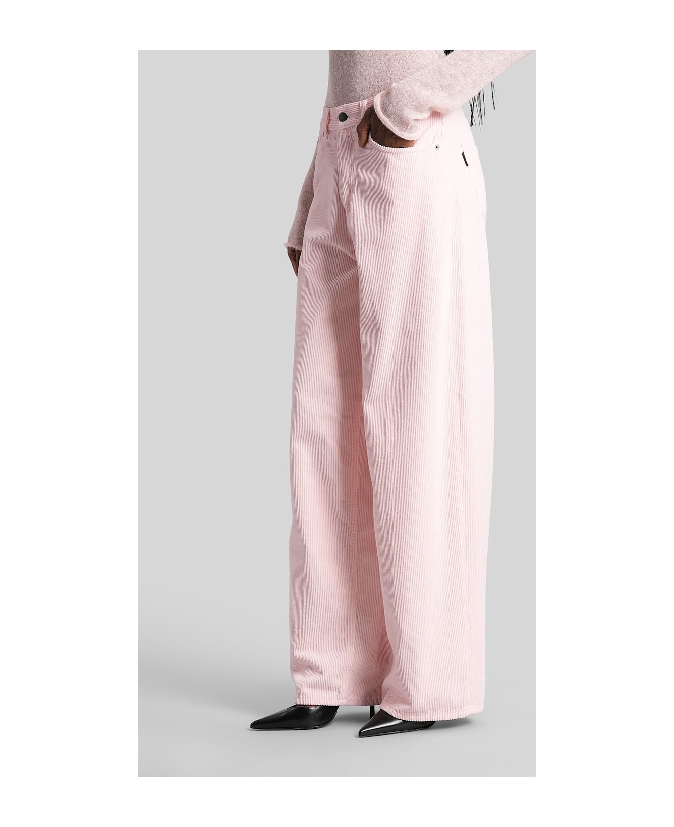 Haikure Bethany Velvet Pants In Rose-pink Cotton - rose-pink