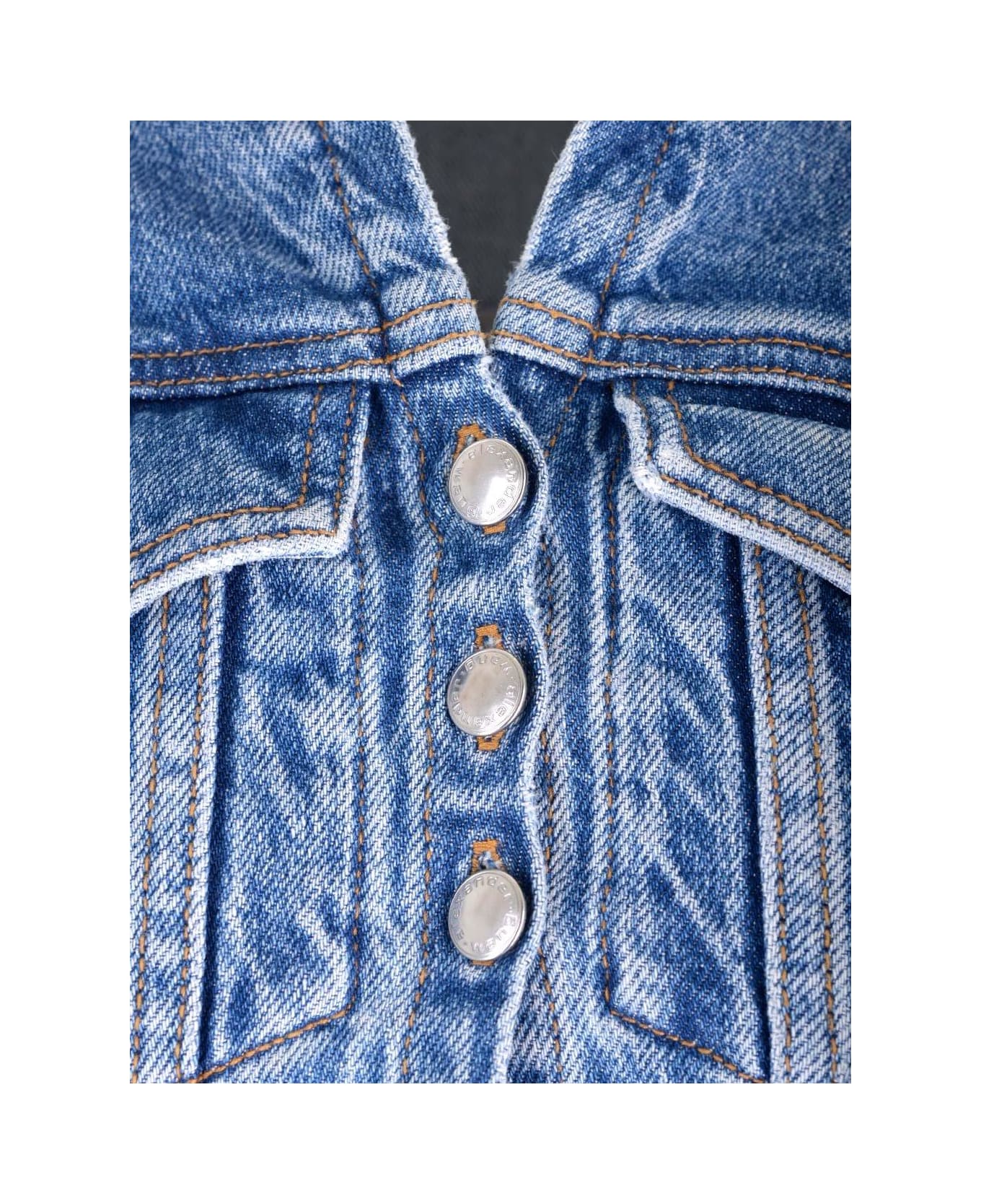 Alexander Wang Shrunken Trucker Cardi Denim Jacket - A Classic Medium Indigo