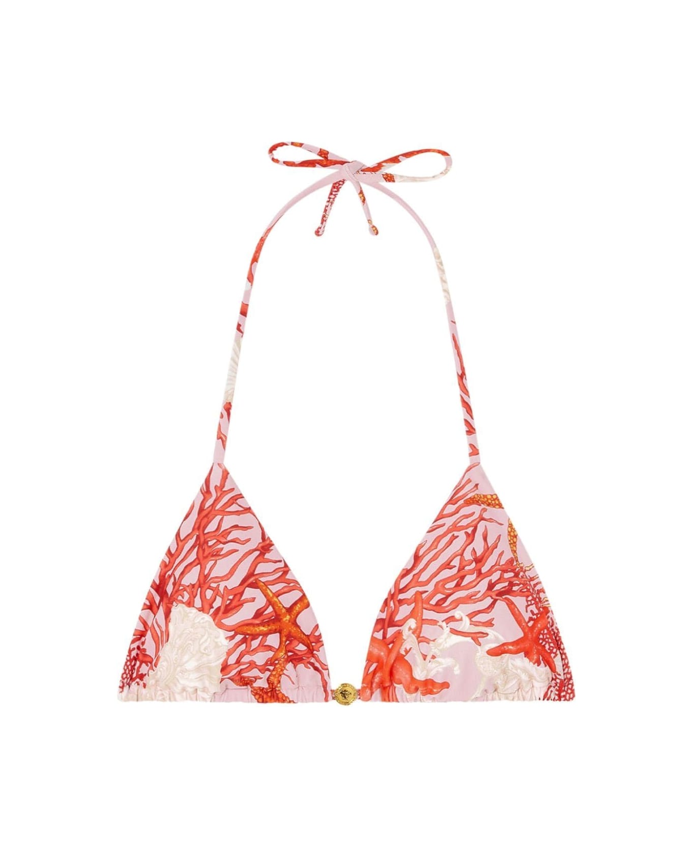 Versace Swim Bikini Corals Print - Dusty Rose Coral Bone