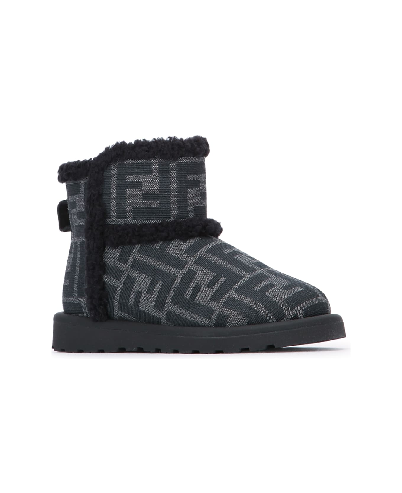 Fendi Bootie Tessuto Jacquard Ff - GRIGIONERO