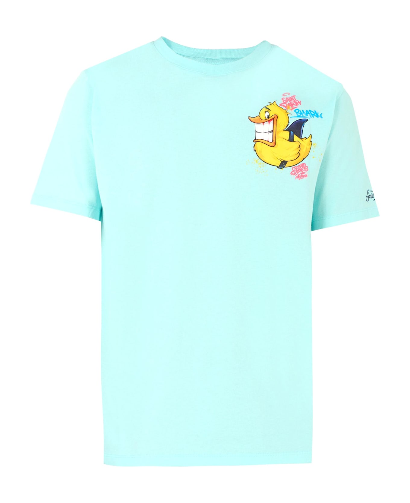 MC2 Saint Barth Light Blue T-shirt For Boy With Logo - Light Blue