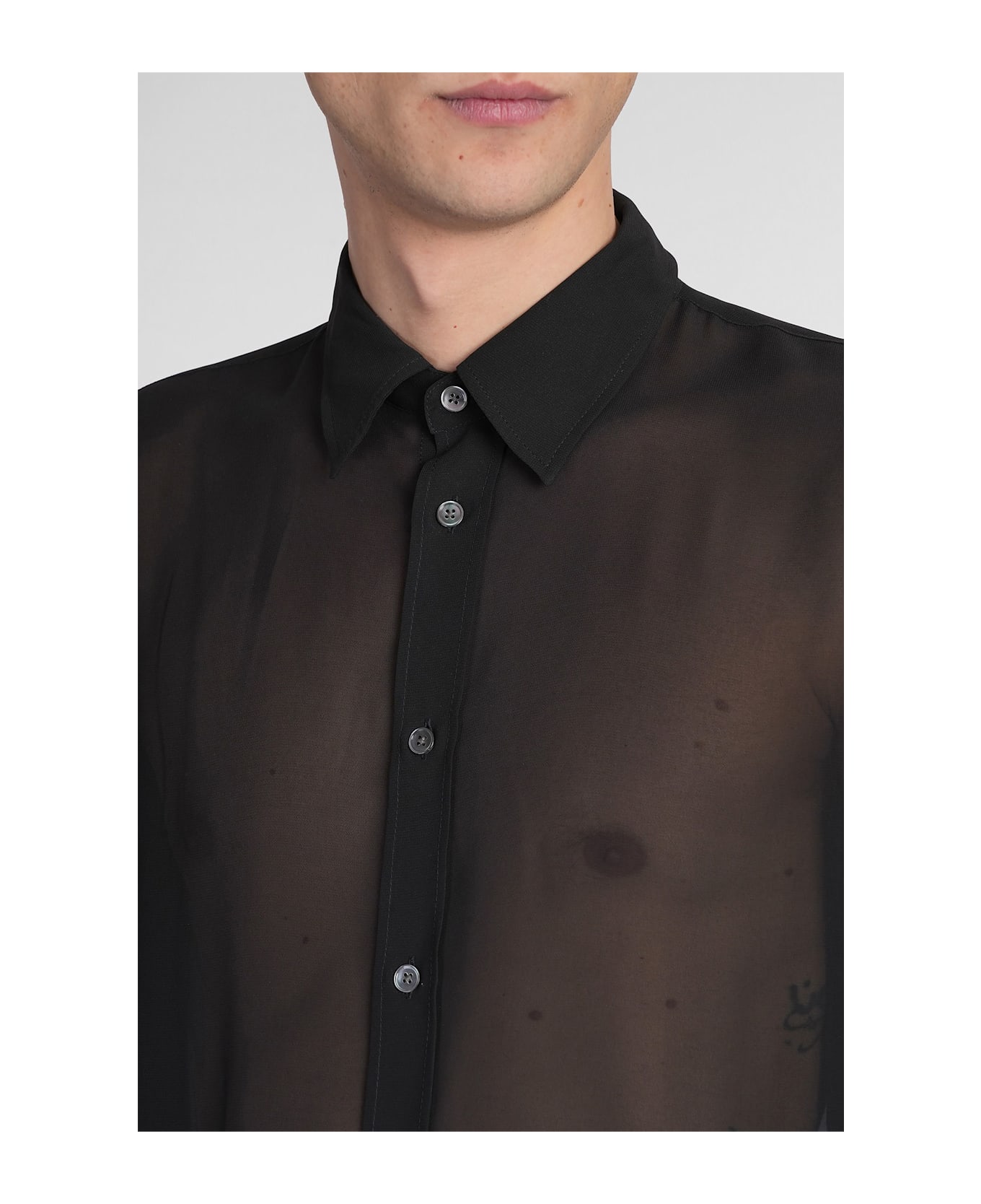 Ami Alexandre Mattiussi Shirt In Black Polyester - black