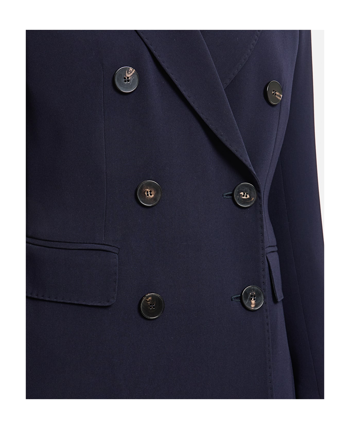 Alberto Biani Double-breasted Cady Blazer - Blue