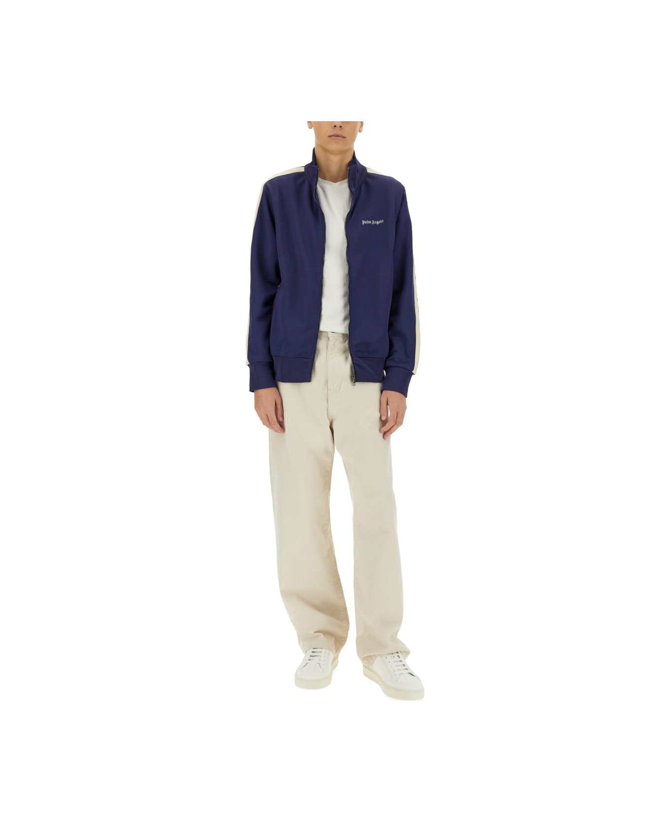 Palm Angels Zip Sweatshirt. - PURPLE