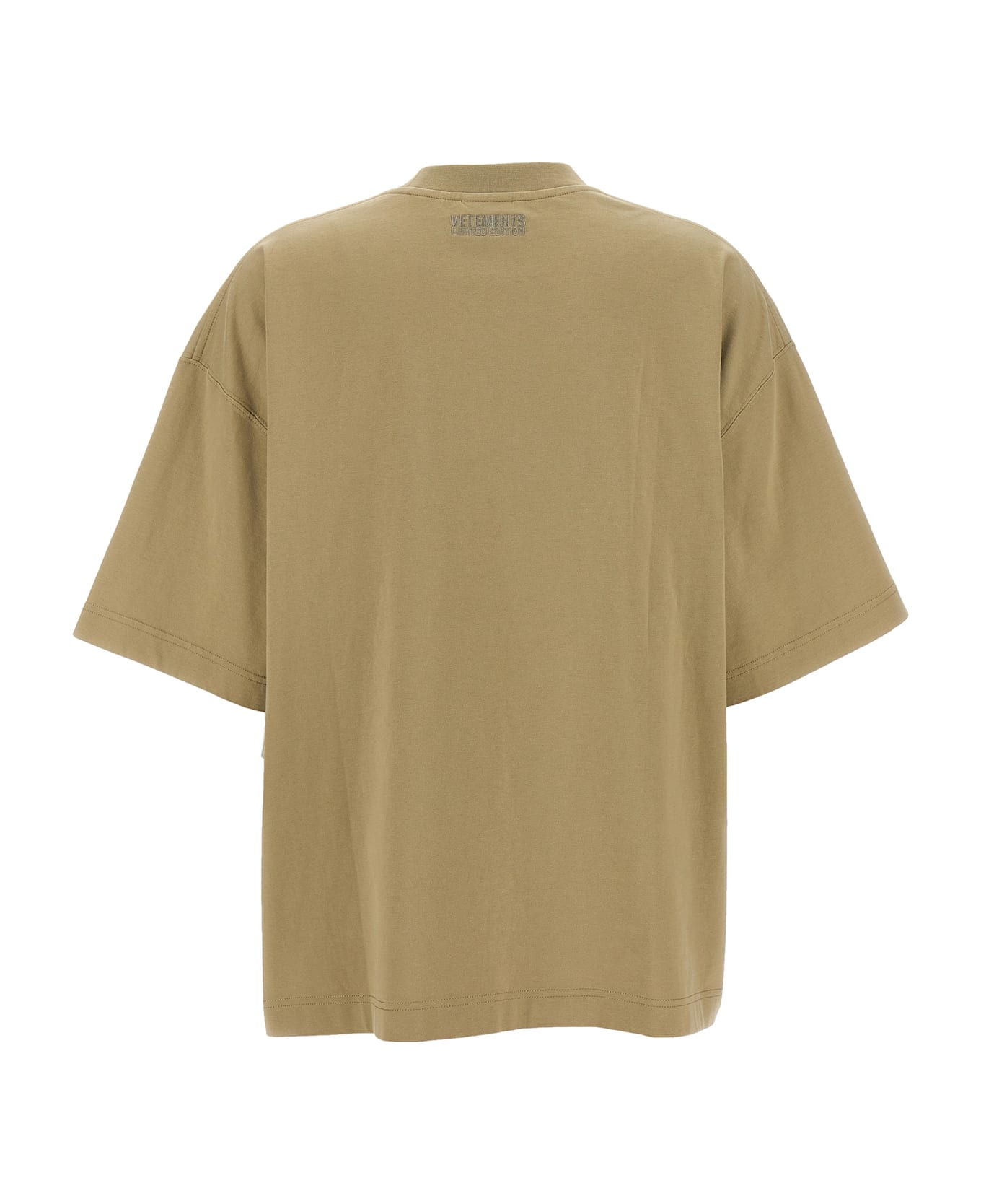 VETEMENTS 
oval Logo
 T-shirt - Beige