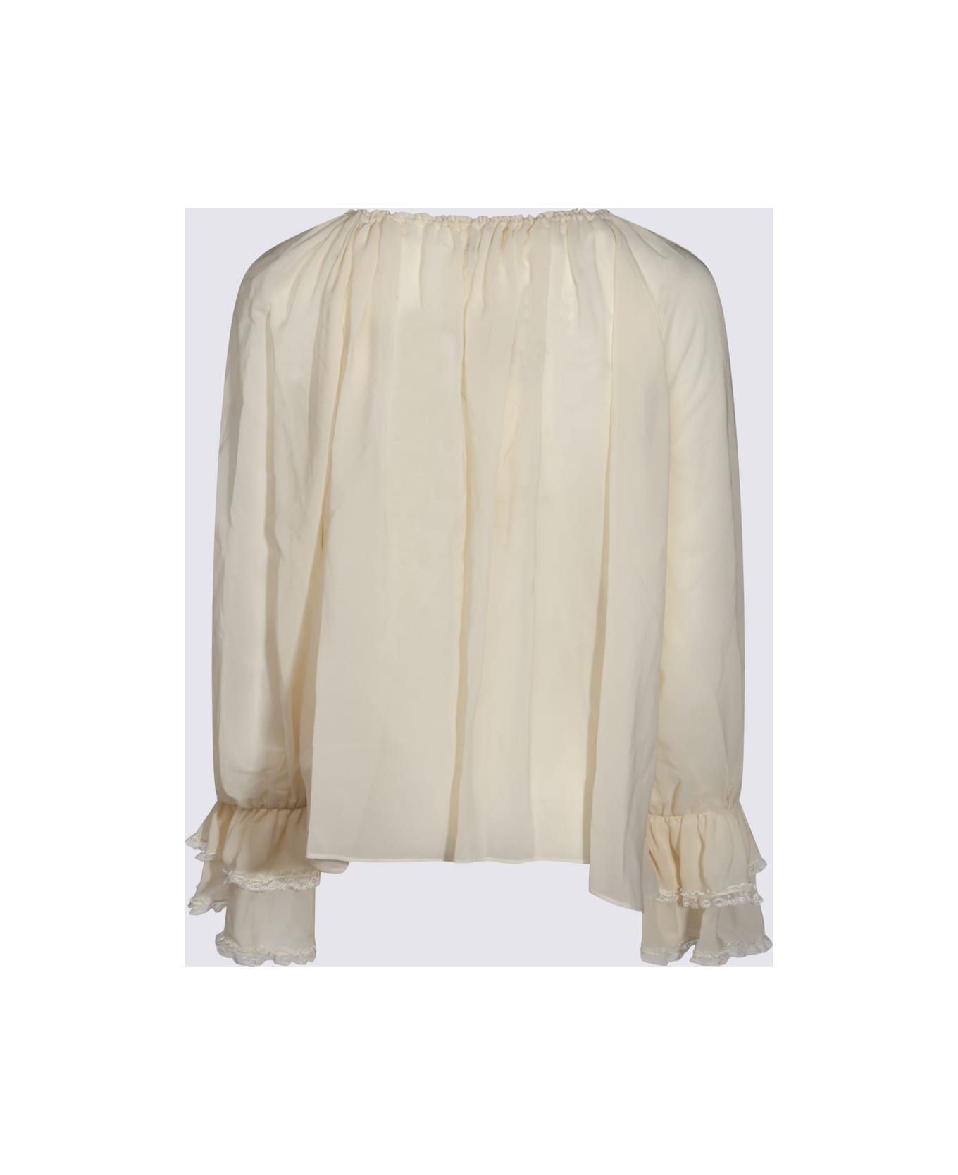 Chloé Ivory Silk Shirt - Pristine White