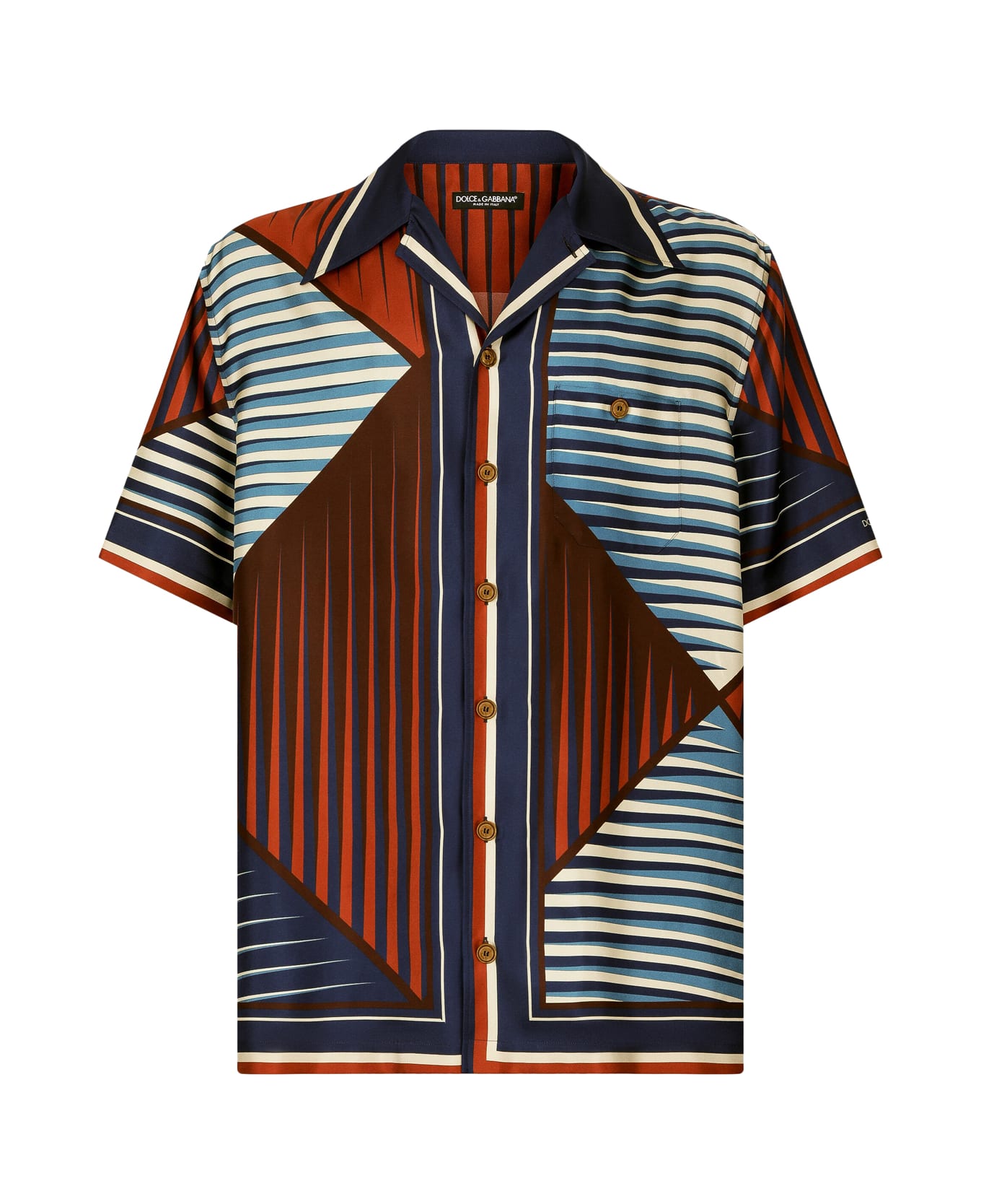 Dolce & Gabbana Silk Geometric Shirt - Zt Lusso