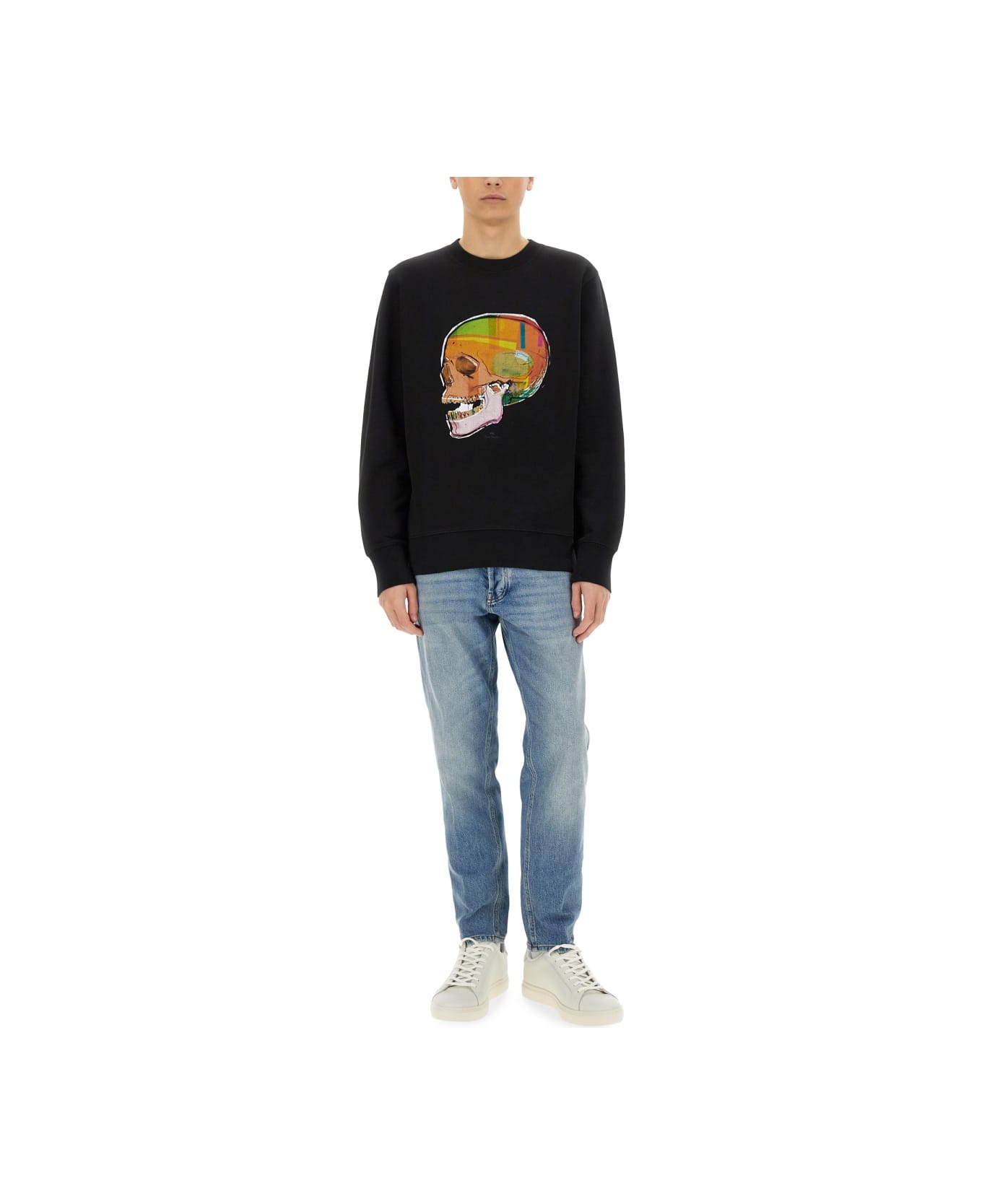 PS by Paul Smith "skull Sketch" Print Sweatshirt - BLACK