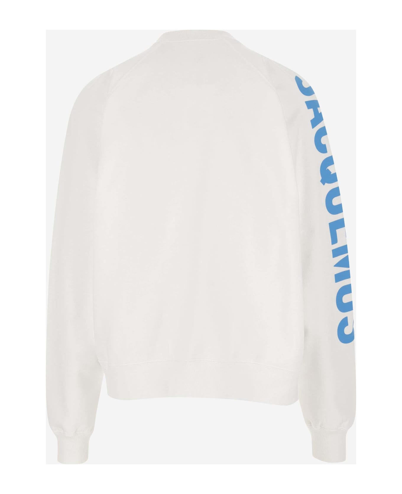 Jacquemus Cotton Sweatshirt With Logo - White