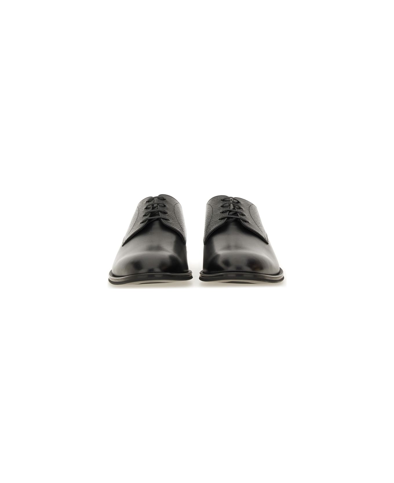 Hugo Boss Leather "derby" Loafer - BLACK
