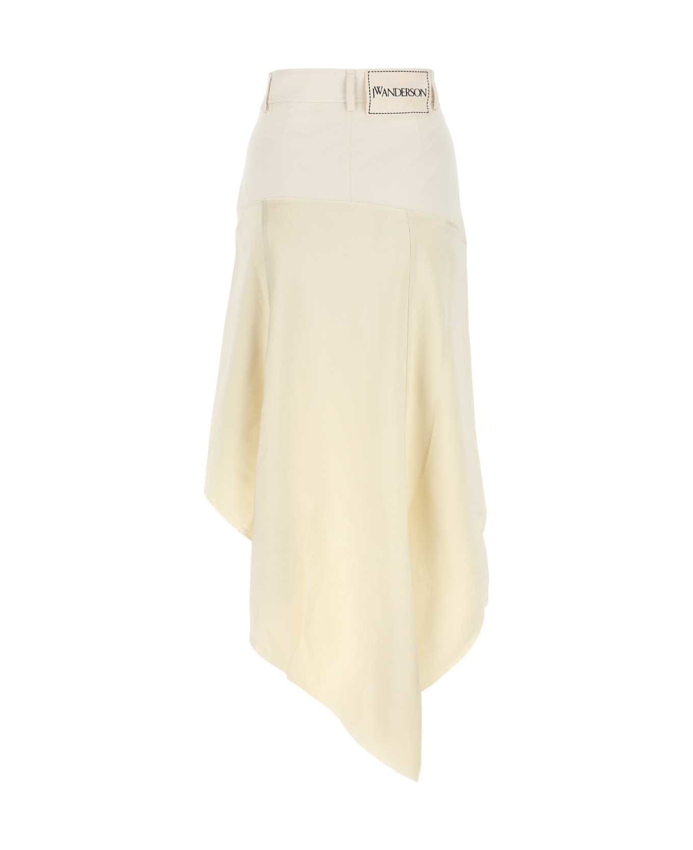 J.W. Anderson Ivory Polyester Skirt - 002