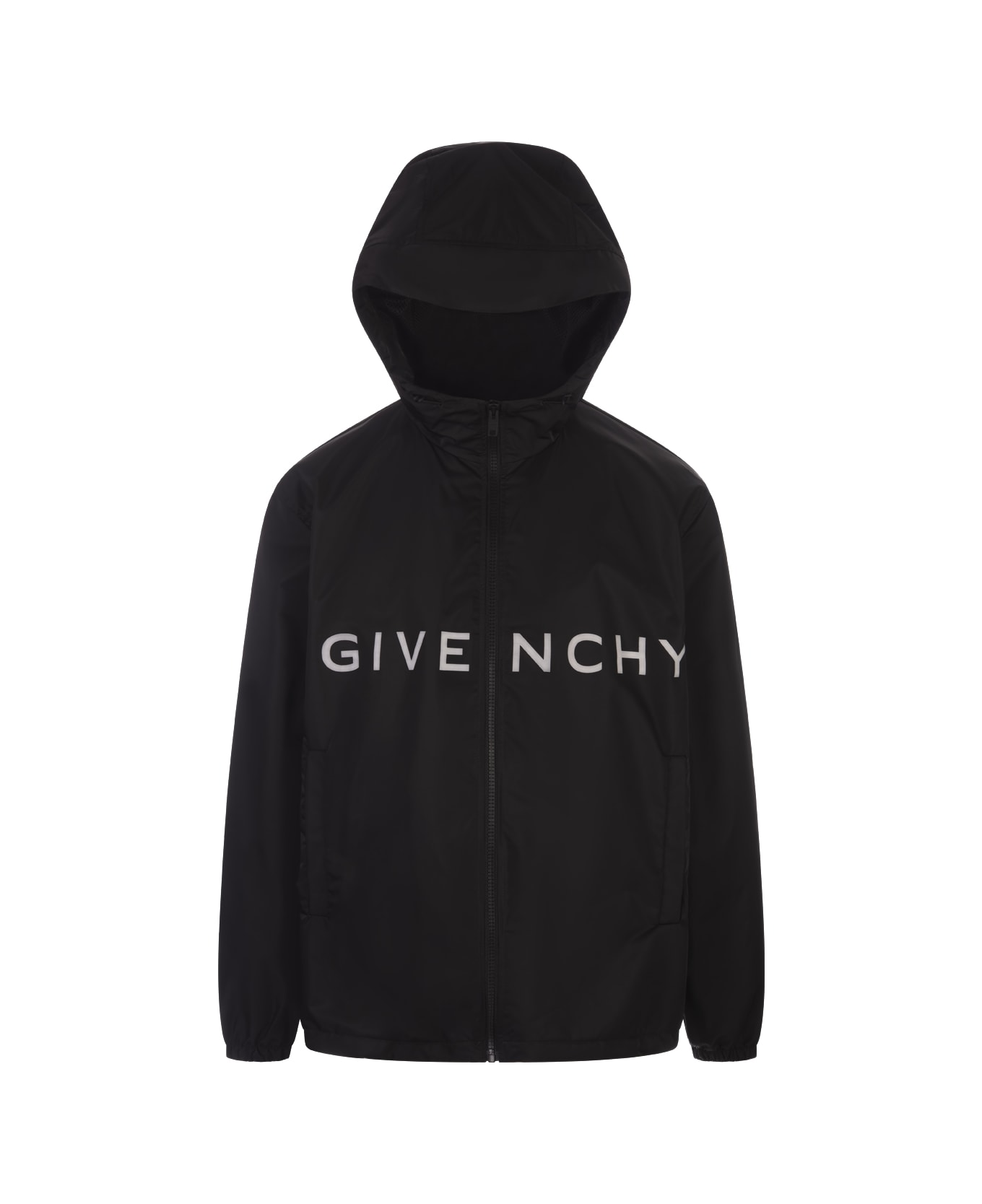 Givenchy Black Technical Fabric Windbreaker Jacket - Black