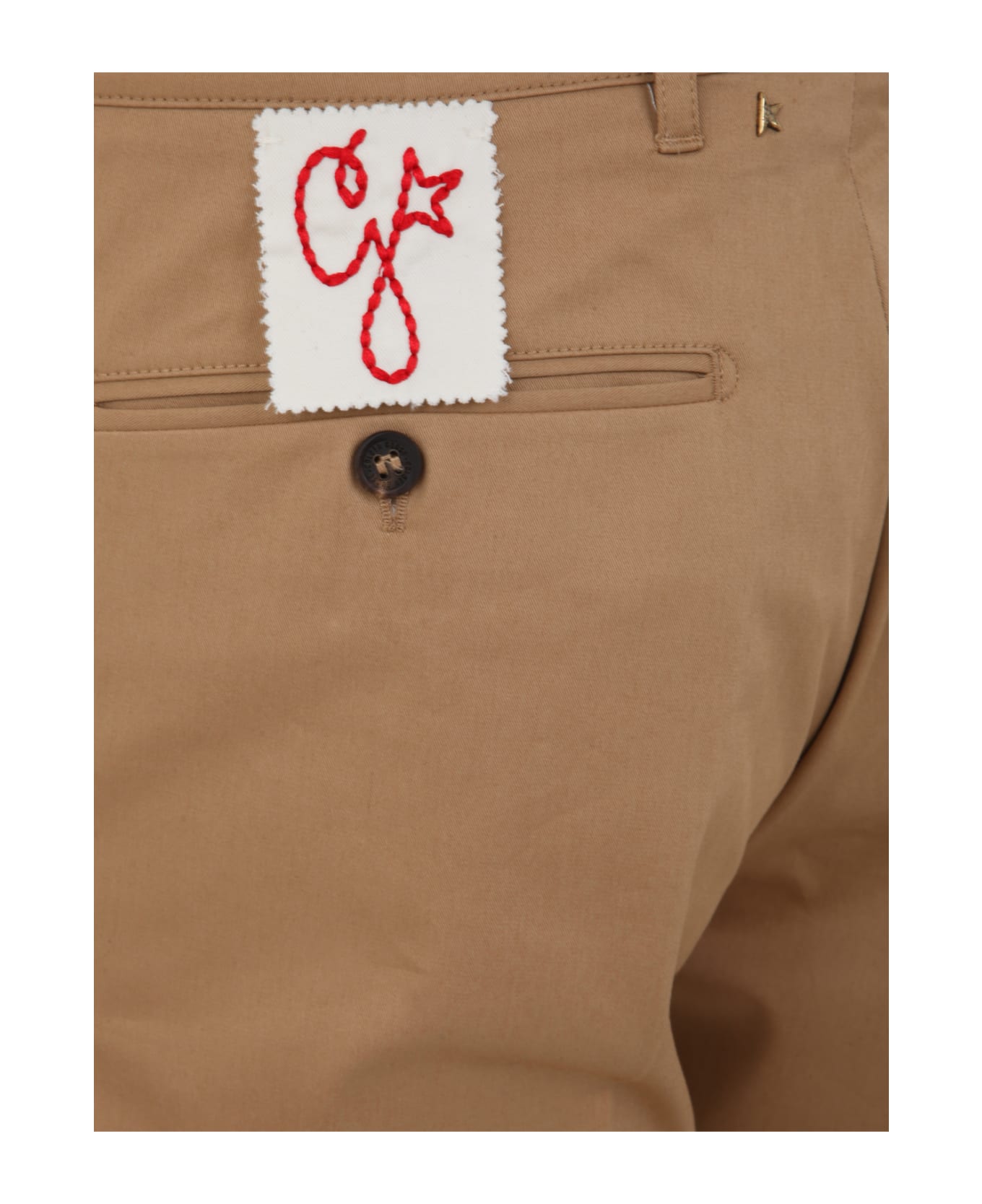 Golden Goose Golden M`s Chino Pants Cotton Comfort Gabardine - Beige