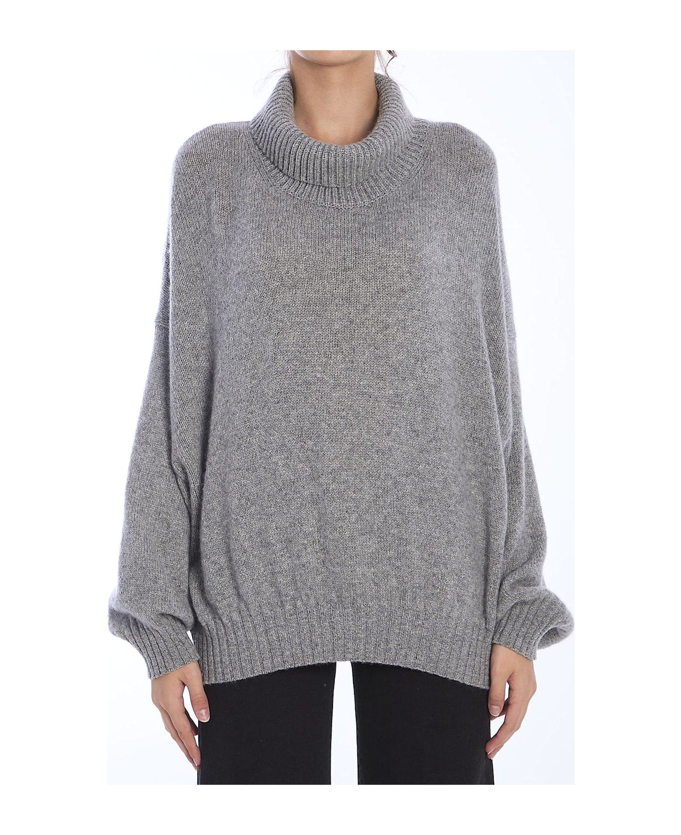 Khaite Morris Roll Neck Jumper - Granite