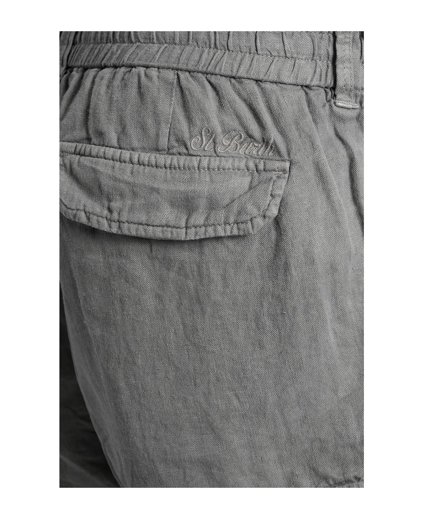 MC2 Saint Barth Rodi Shorts In Grey Linen - grey