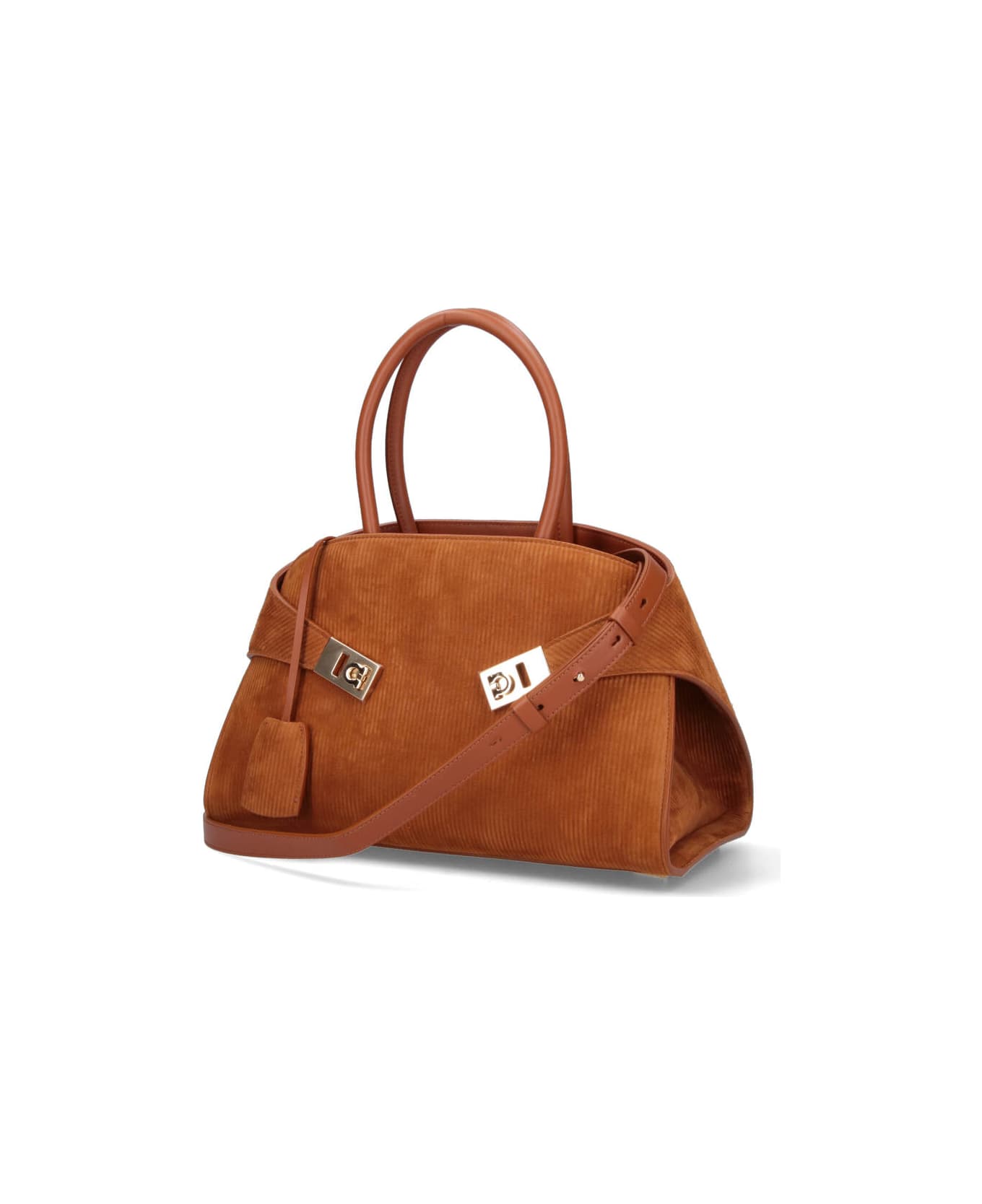 Ferragamo Medium Handbag "hug" - Brown