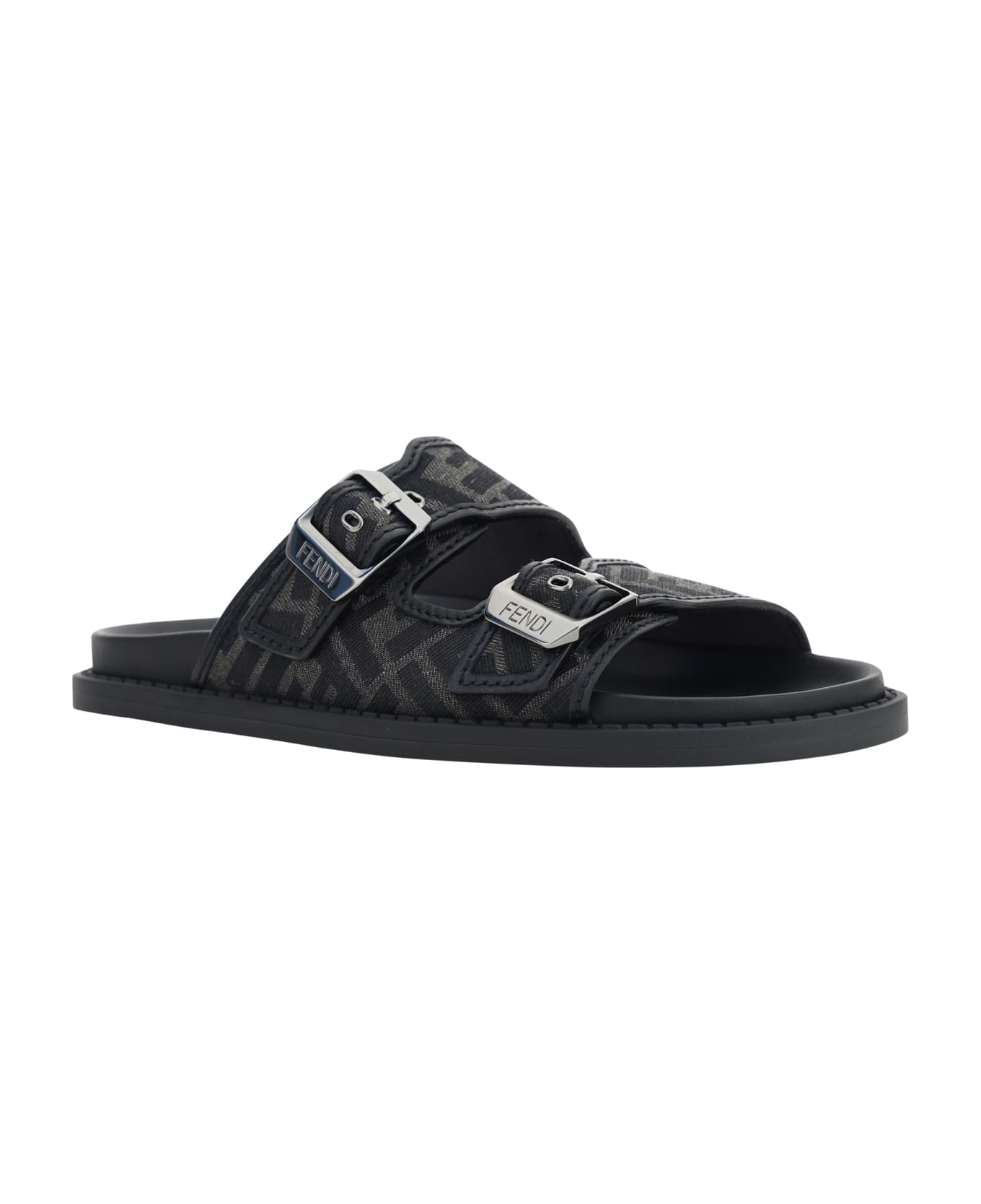 Fendi Calfskin Sandals - Black