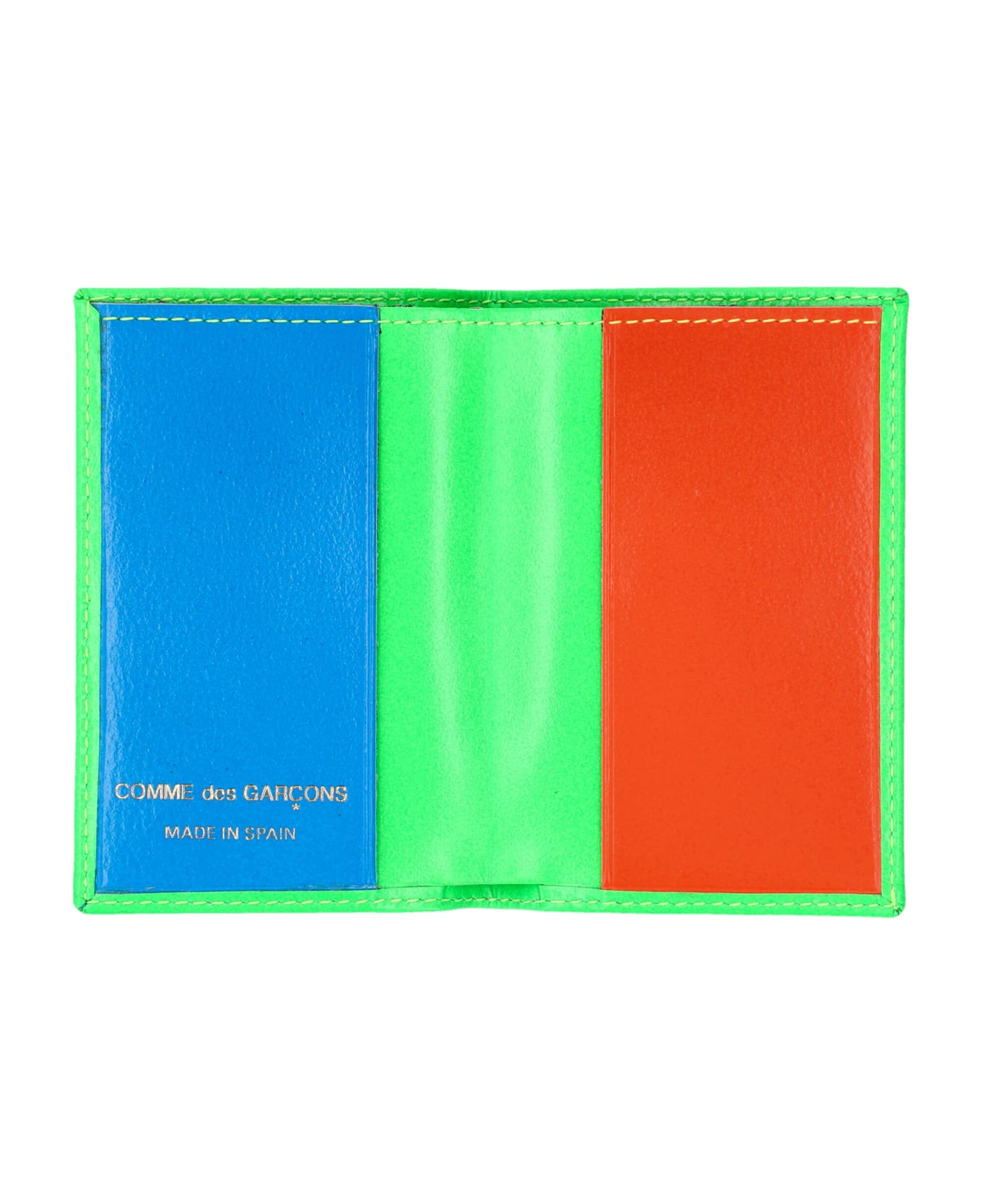 Comme des Garçons Wallet Super Fluo Bifold Cardholder - GREEN