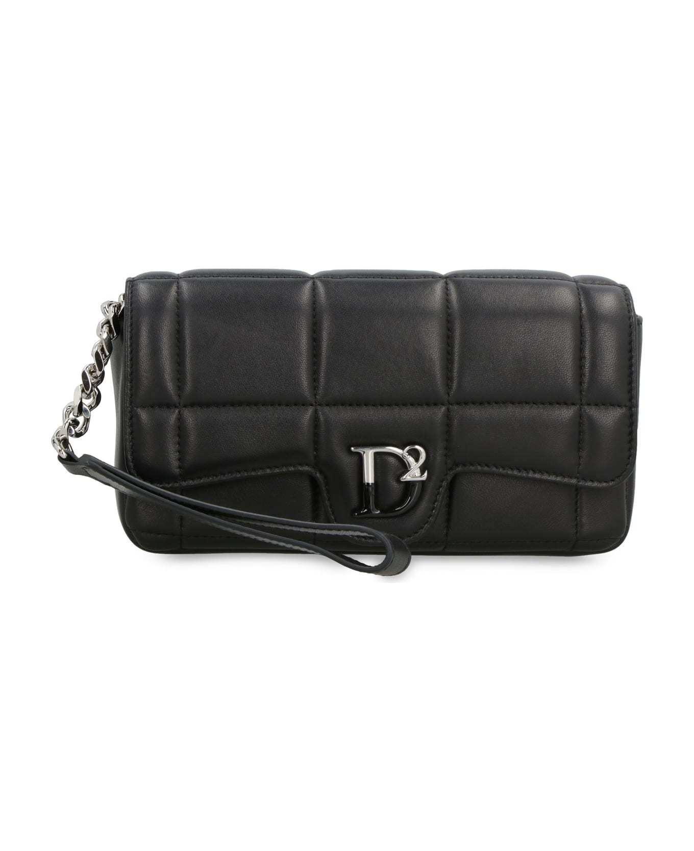 Dsquared2 D2 Statement Leather Clutch - black ショルダーバッグ