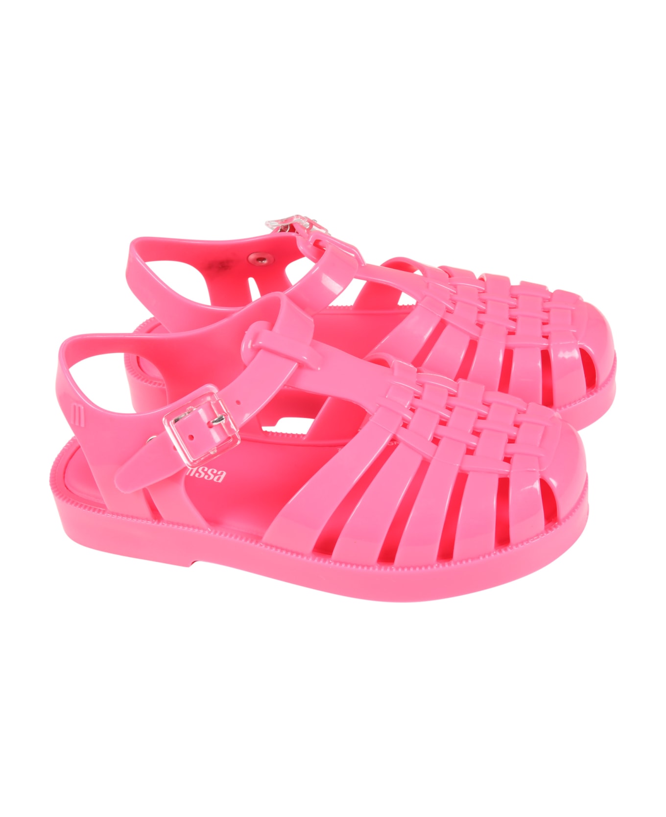 Melissa Neon-fuchsia Sandals For Girl - Fuchsia シューズ