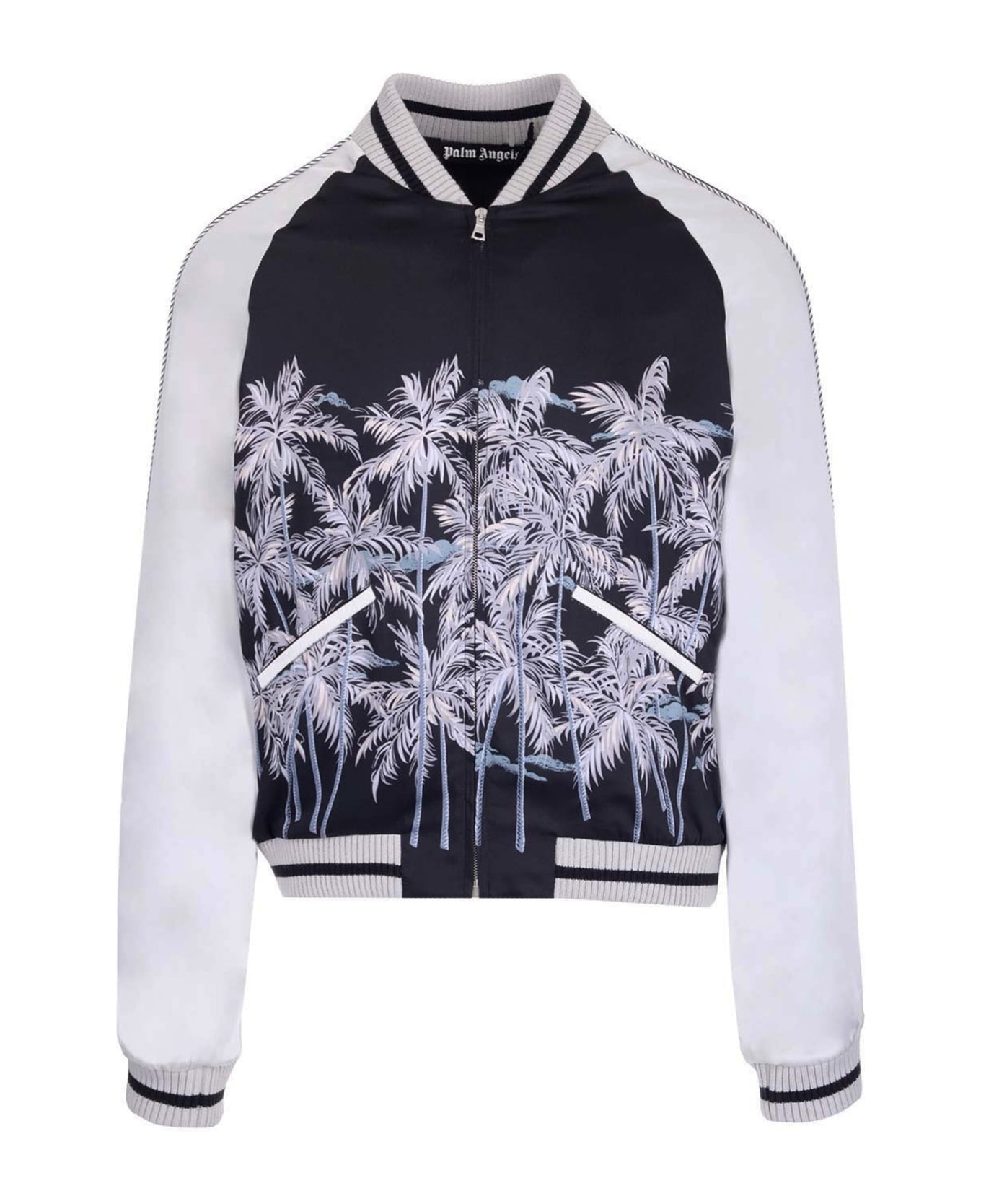 Palm Angels Casual Printed Bomber - Black