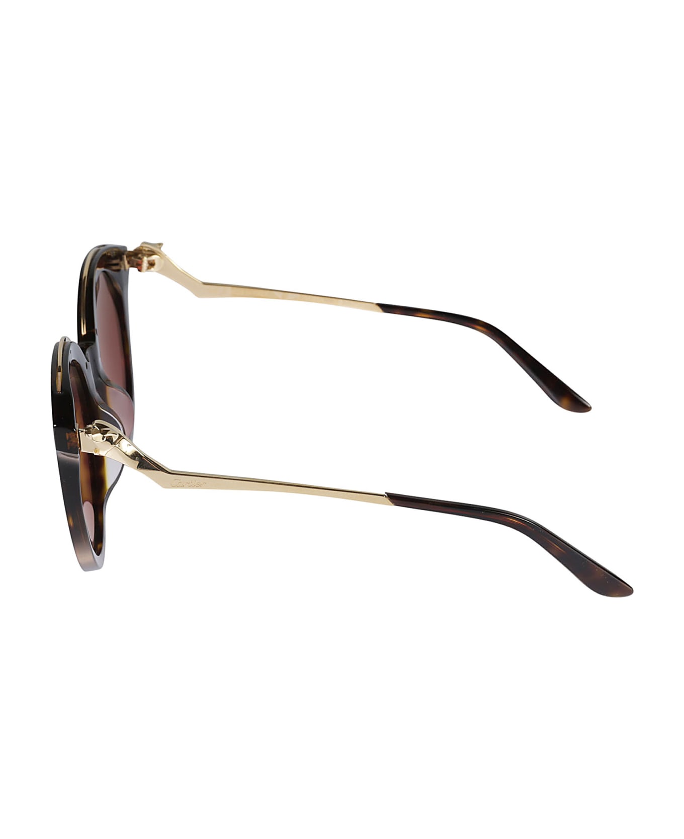 Cartier Eyewear Cay Eye Sunglasses - 002 havana gold red