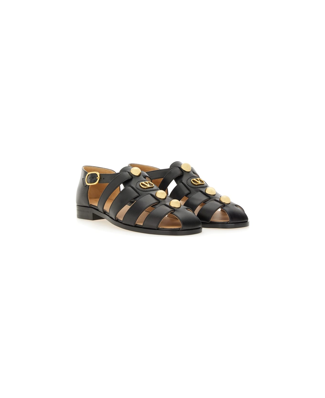 Valentino Garavani Sandal Fisherman 
vlogo Signature
 - Black