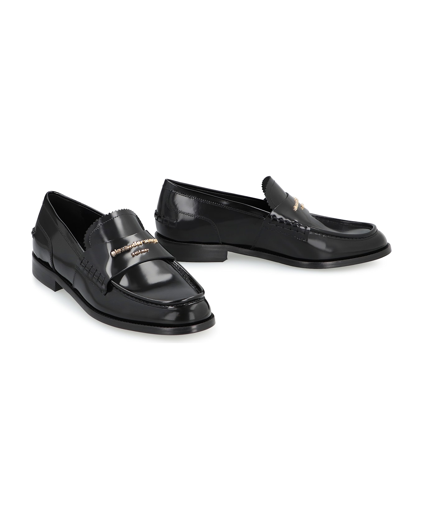 Alexander Wang Carter Patent Leather Loafers - black