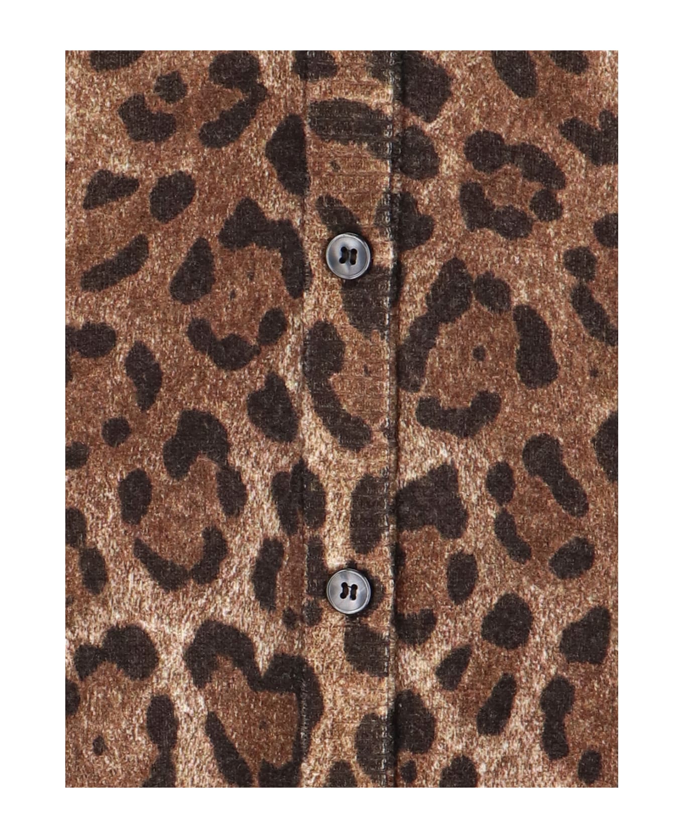 Dolce & Gabbana Leopard Printed Cardigan - Brown