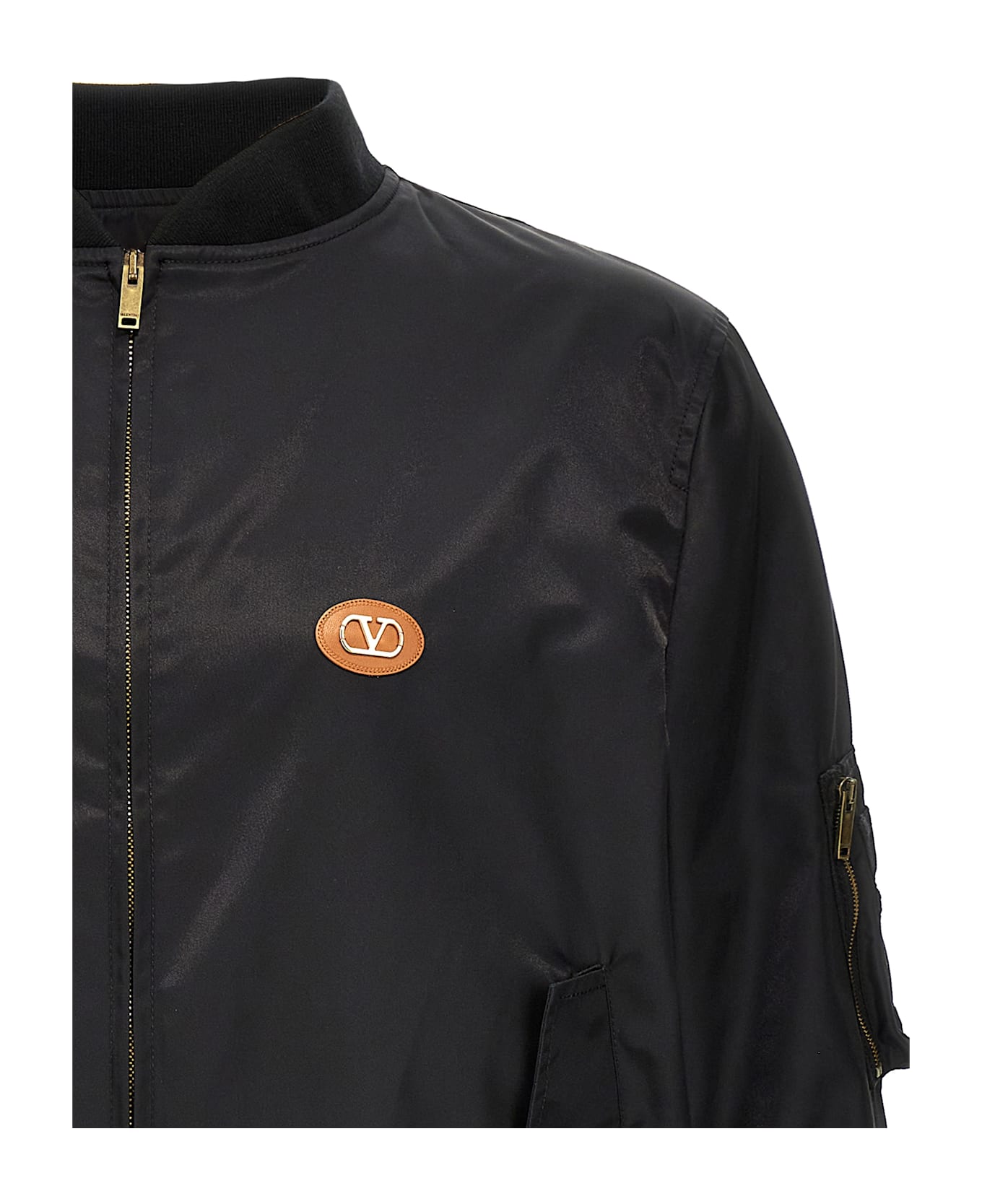 Valentino Garavani Logo Bomber Jacket - Black  