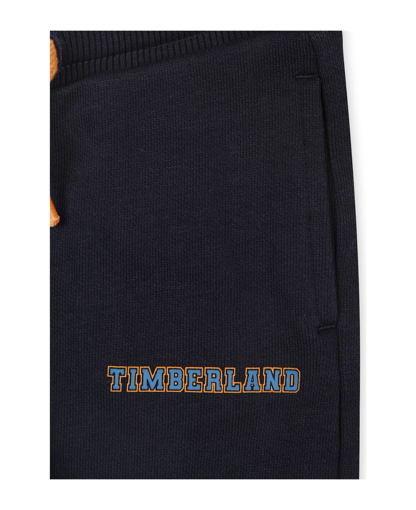 Timberland Blue Sweatshirt For Baby Boy With Logo - Blue