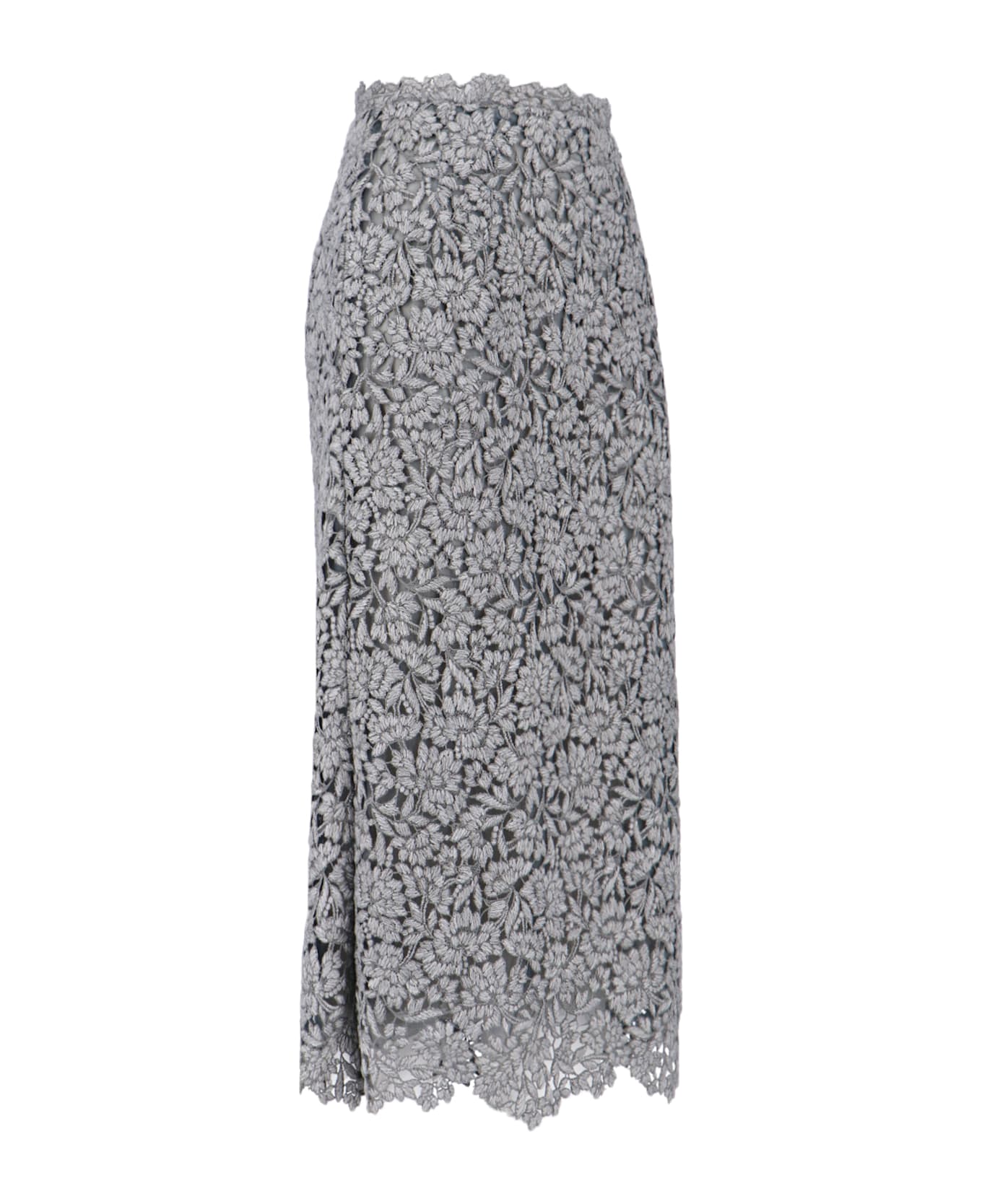 Ermanno Scervino Lace Midi Skirt - Gray
