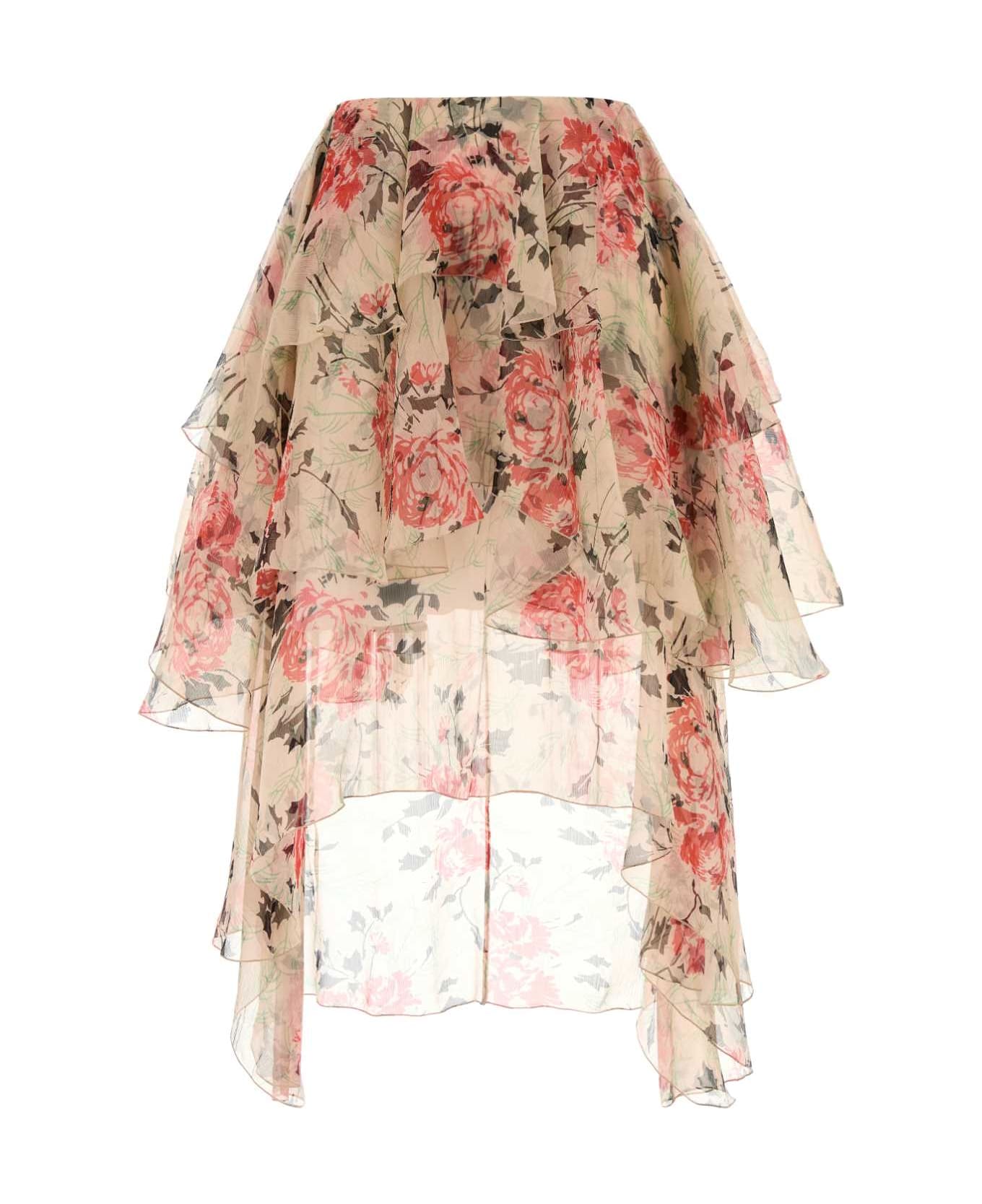 Loewe Printed Silk Skirt - MULTICOLOR