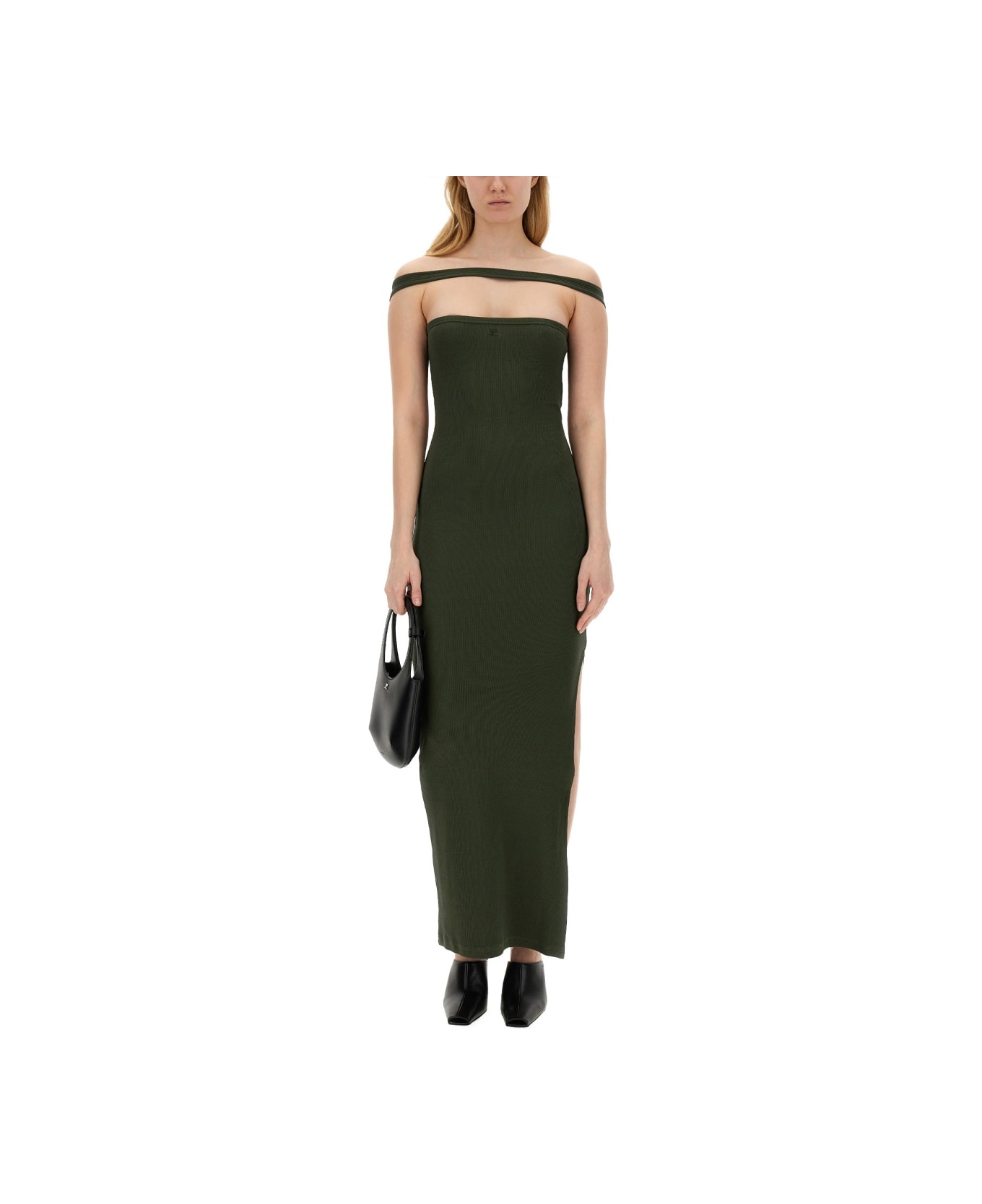 Courrèges Long Dress - CAMOUFLAGE GREEN ワンピース＆ドレス