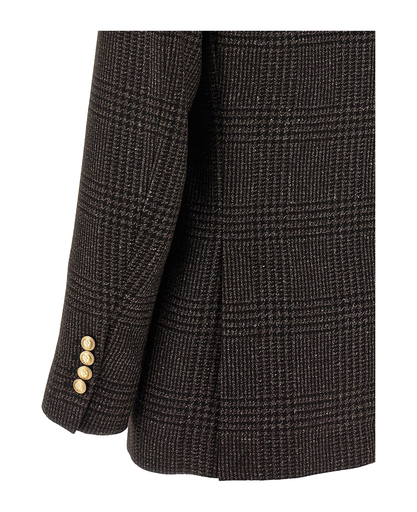Brunello Cucinelli Prince Of Wales Blazer - Brown