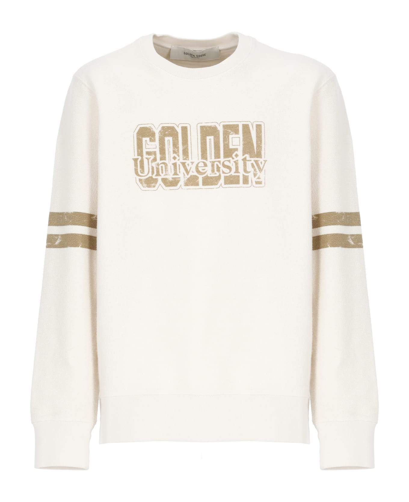 Golden Goose Sweatshirt With Logo - Ivory