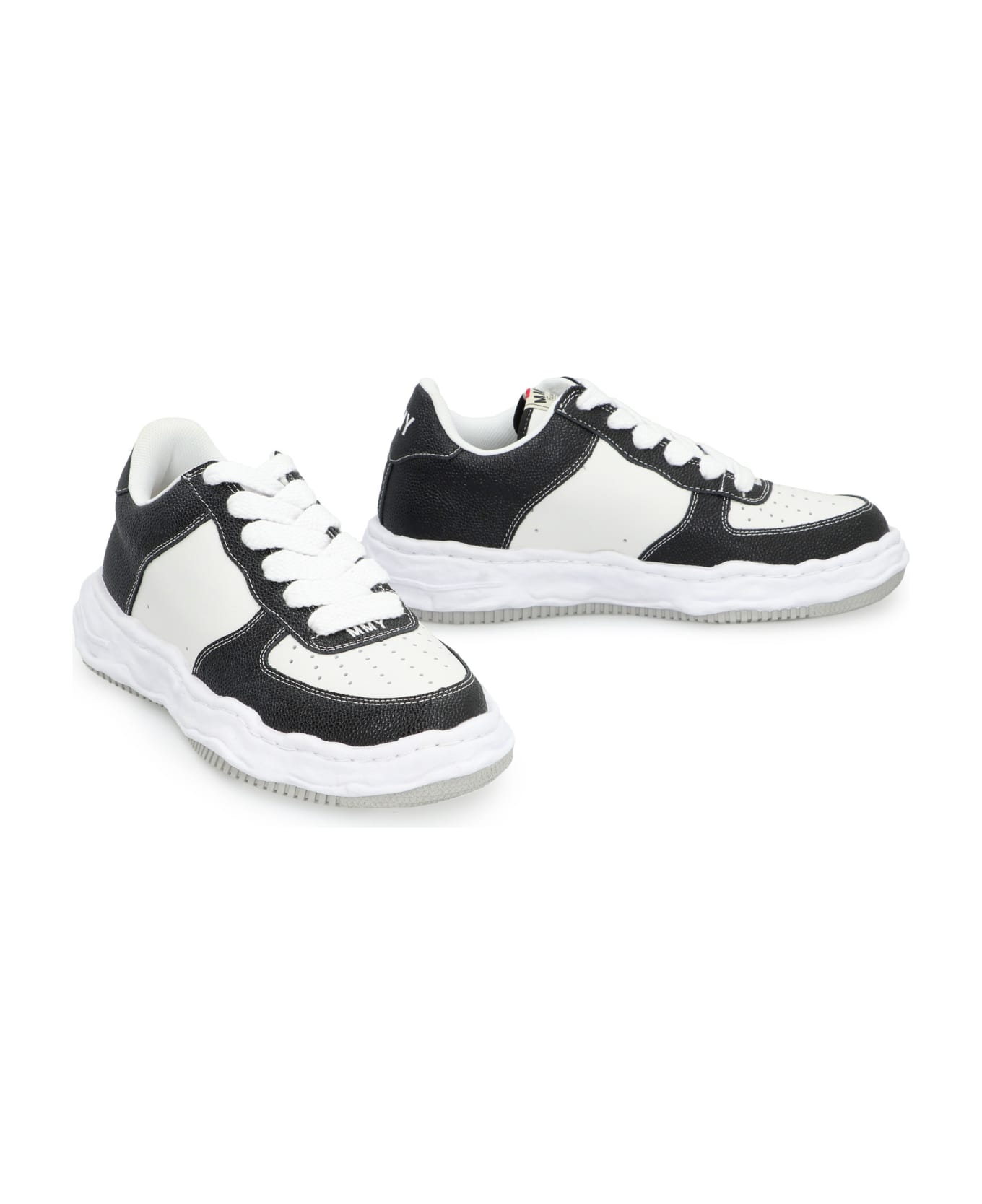 Mihara Yasuhiro Wayne Leather Low-top Sneakers - White