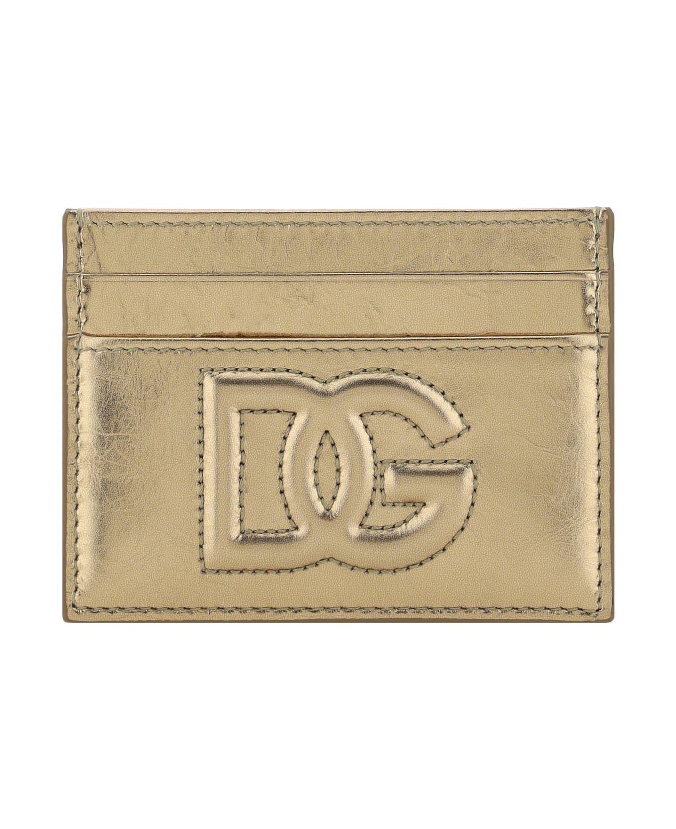 Dolce & Gabbana Logo Embossed Card Holder - Oro 財布