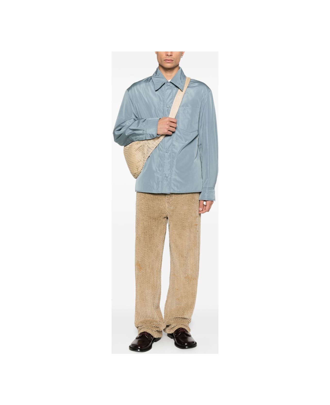 Ami Alexandre Mattiussi Nylon Overshirt - Clear Blue