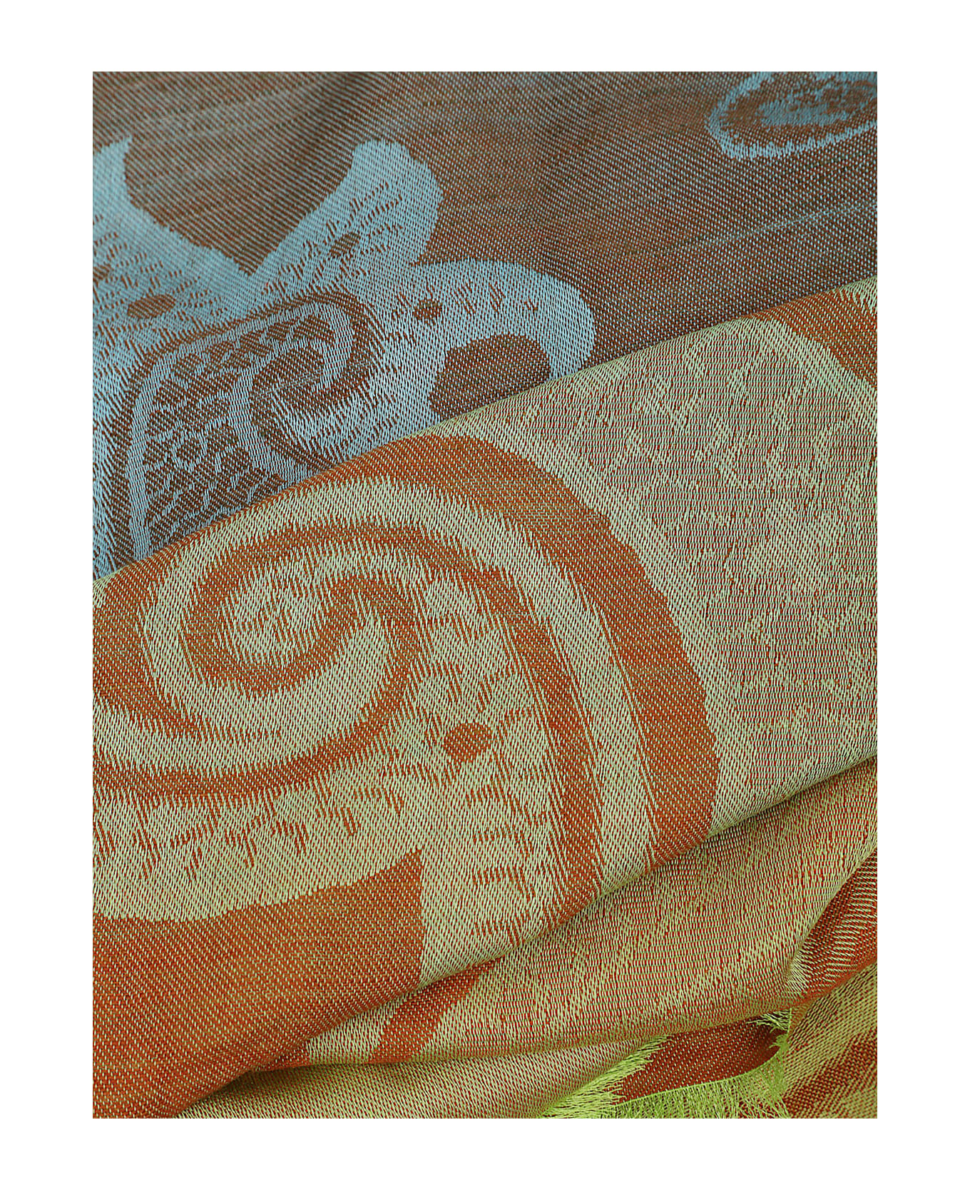 Etro Fringes Scarf - Verde Fantasia
